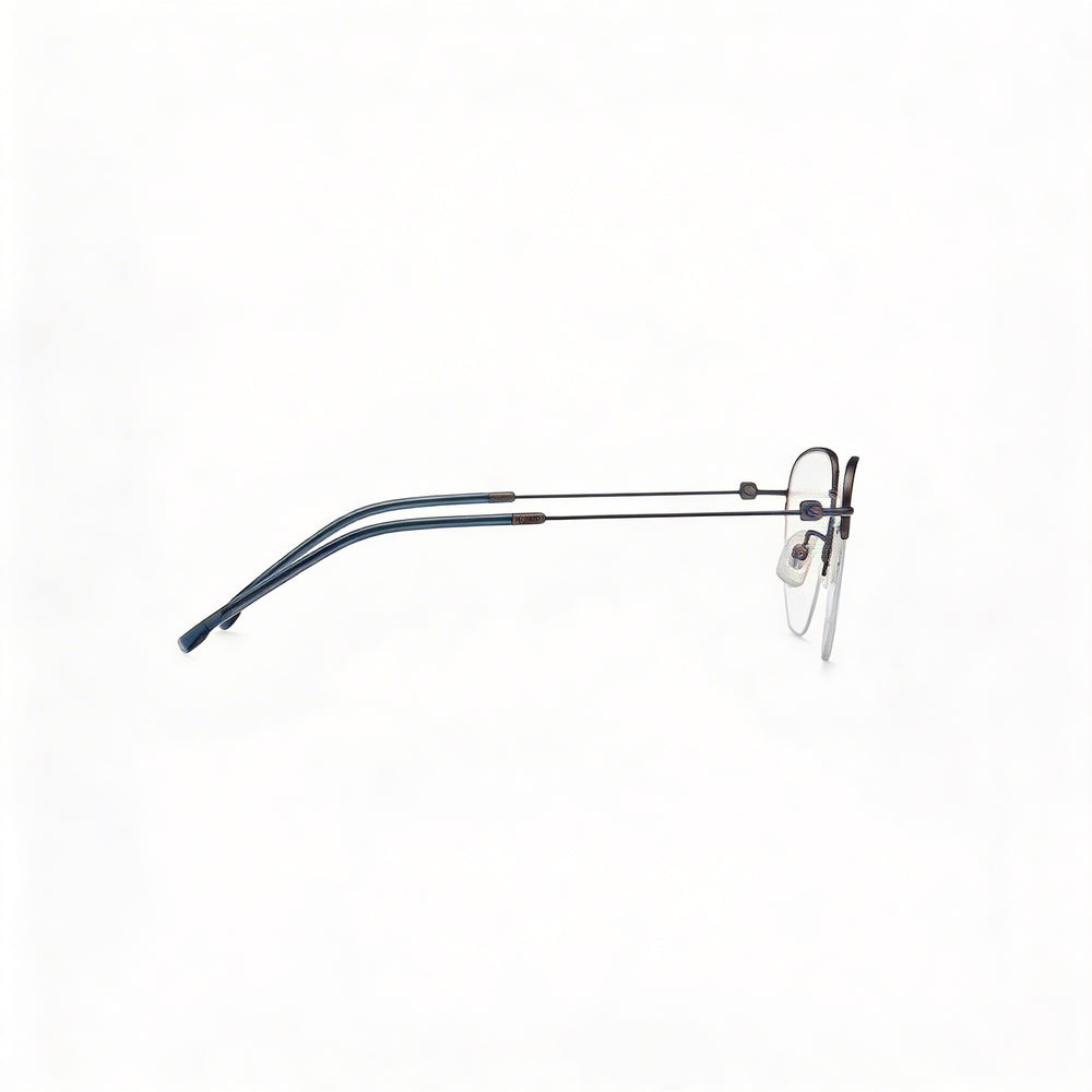 Gafas modernas para hombre Hugo Boss, montura de acero de aleación rutenio oscuro mate, lentes de policarbonato, 54-18-145 mm