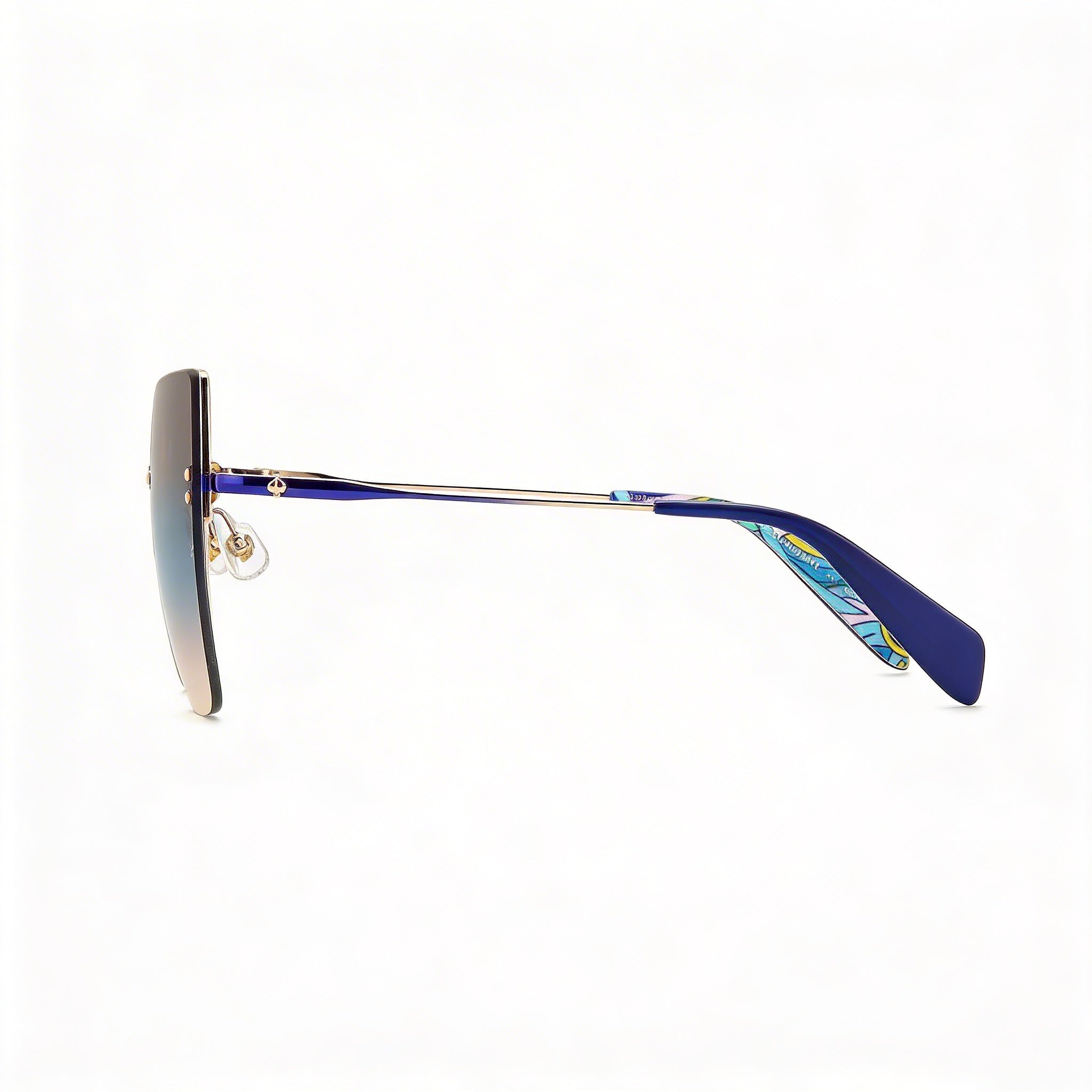 kate spade new york Gafas de sol Ariella/G/S de acero inoxidable con degradado UV para mujer, dorado, azul, café, verde azulado, azul, rosa sombreado 58-15-140, Photo 3