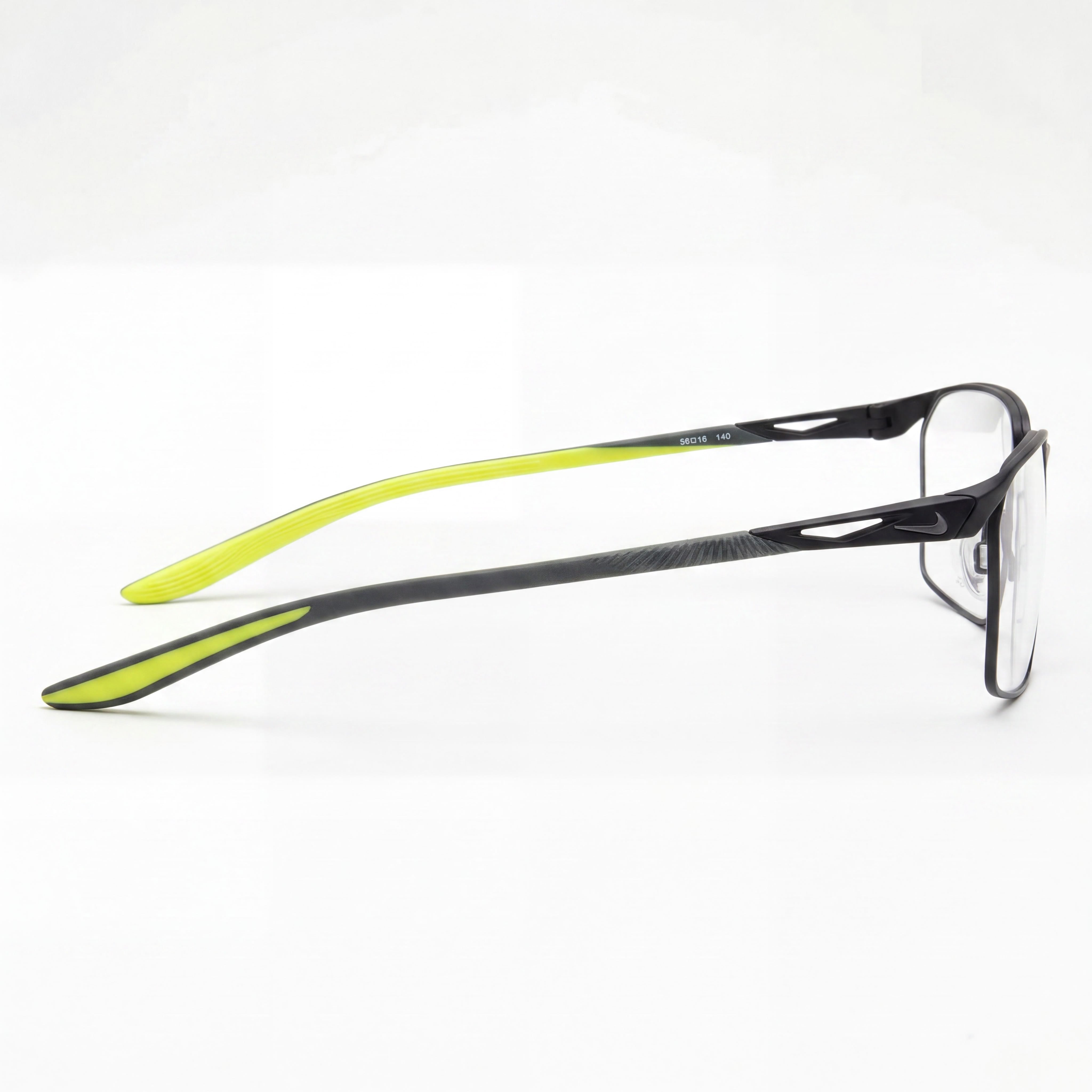 Gafas Nike 4311 Unisex con montura de aleación de acero, color negro satinado Volt, lente de 56 mm, puente de 16 mm, patilla de 140 mm, Photo 2