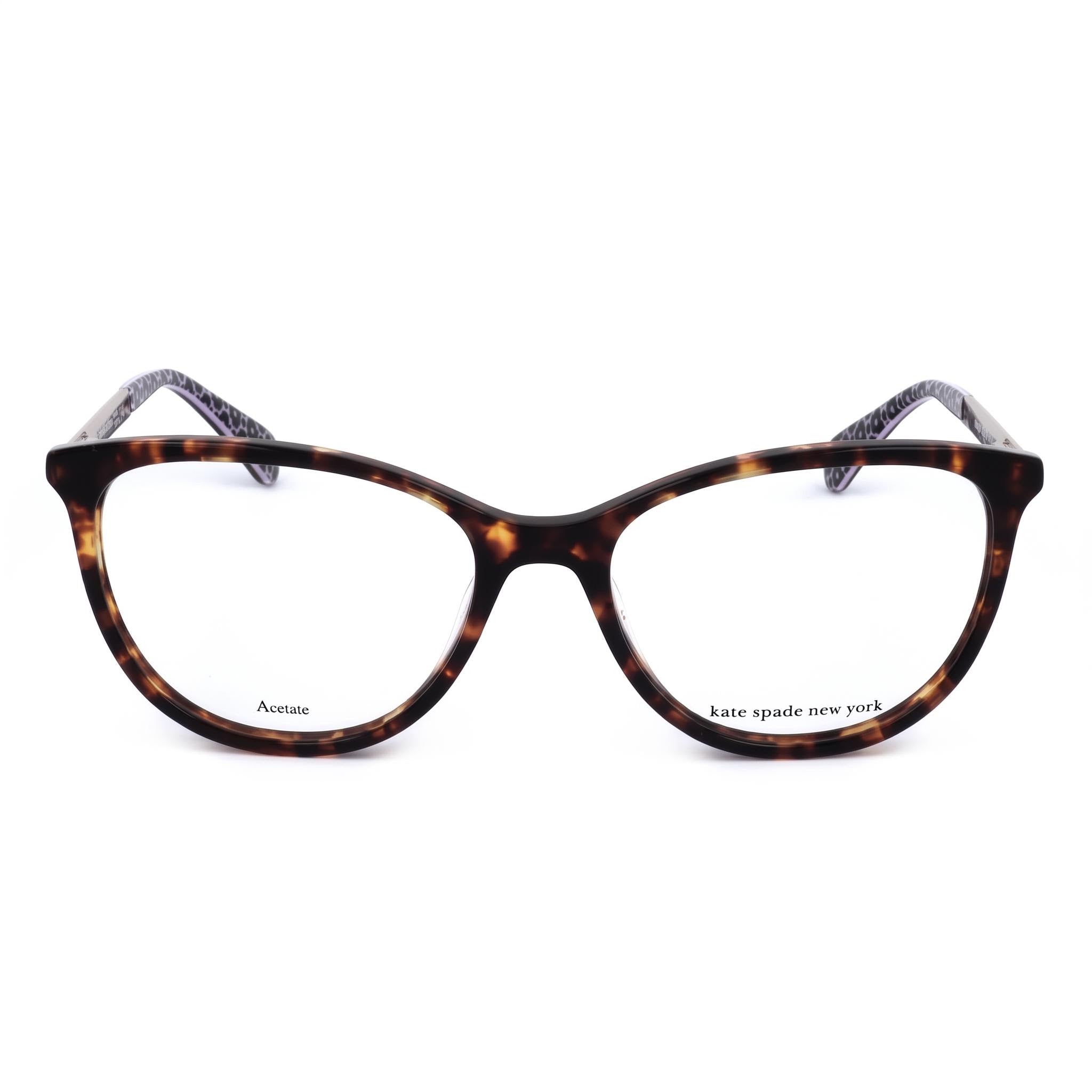 kate spade new york Women's Kimberlee Full Rim Plastic Havana Gold Prescription-Ready Eyeglasses 52-17, Photo 2