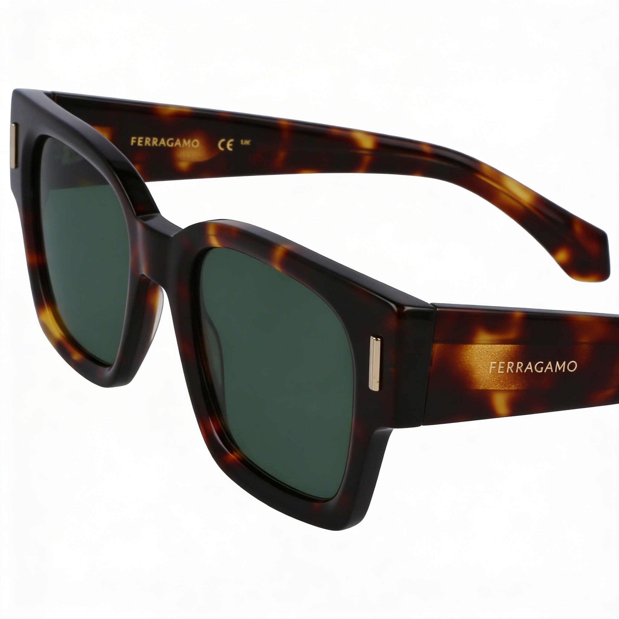Ferragamo Modern Women’s Acetate Dark Tortoise UV 400 Sunglasses 52mm, Photo 3