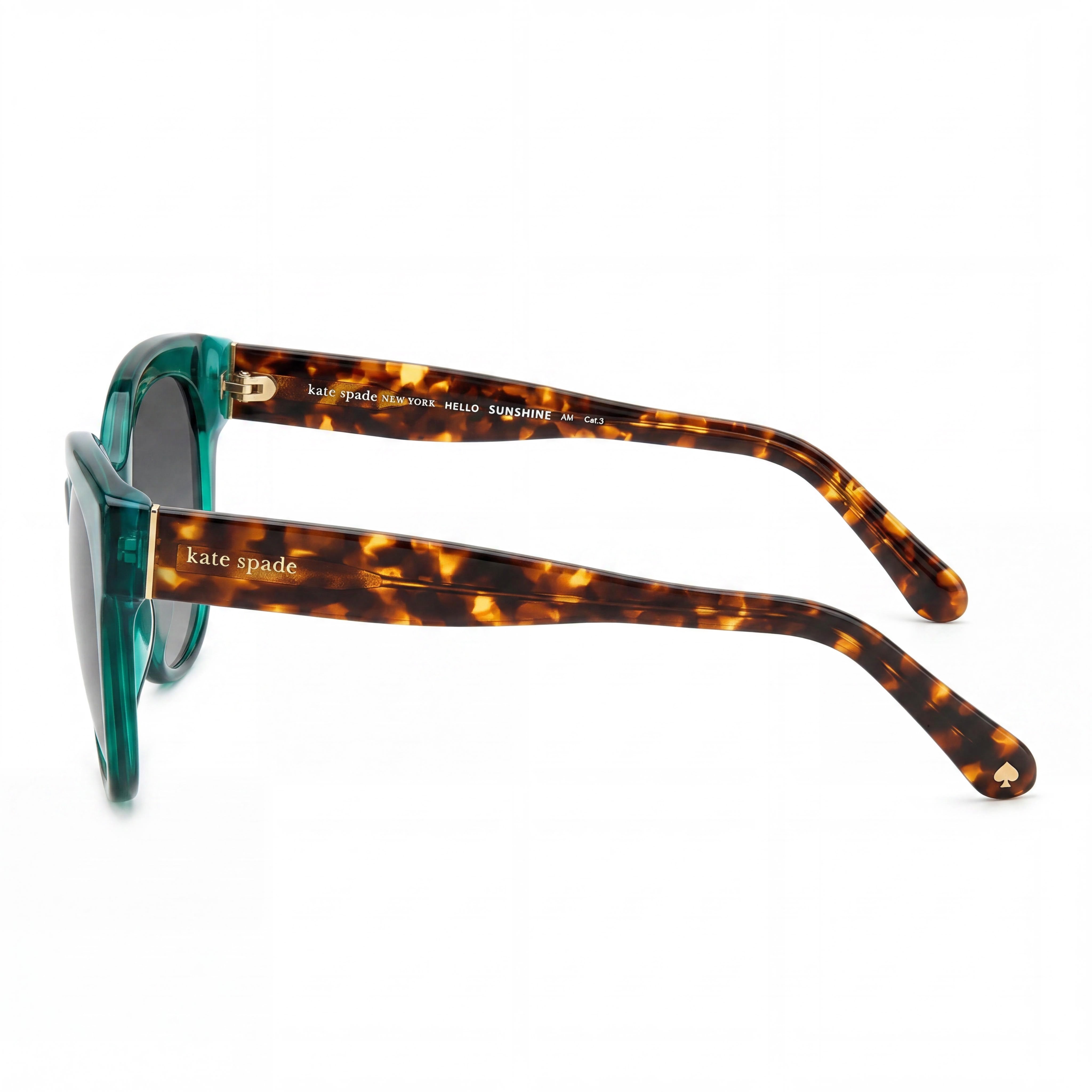 kate spade new york Aubriella/G/S Classic Women’s Green Grey Shaded Plastic Frame UV Protection Sunglasses 55mm, Photo 3