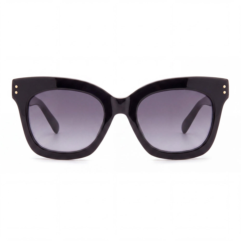 Fossil Gafas de Sol de Mujer Fos 3153/G/S de Propionato de Celulosa Negro, Lentes Gris Oscuro Jaspeado, 52mm