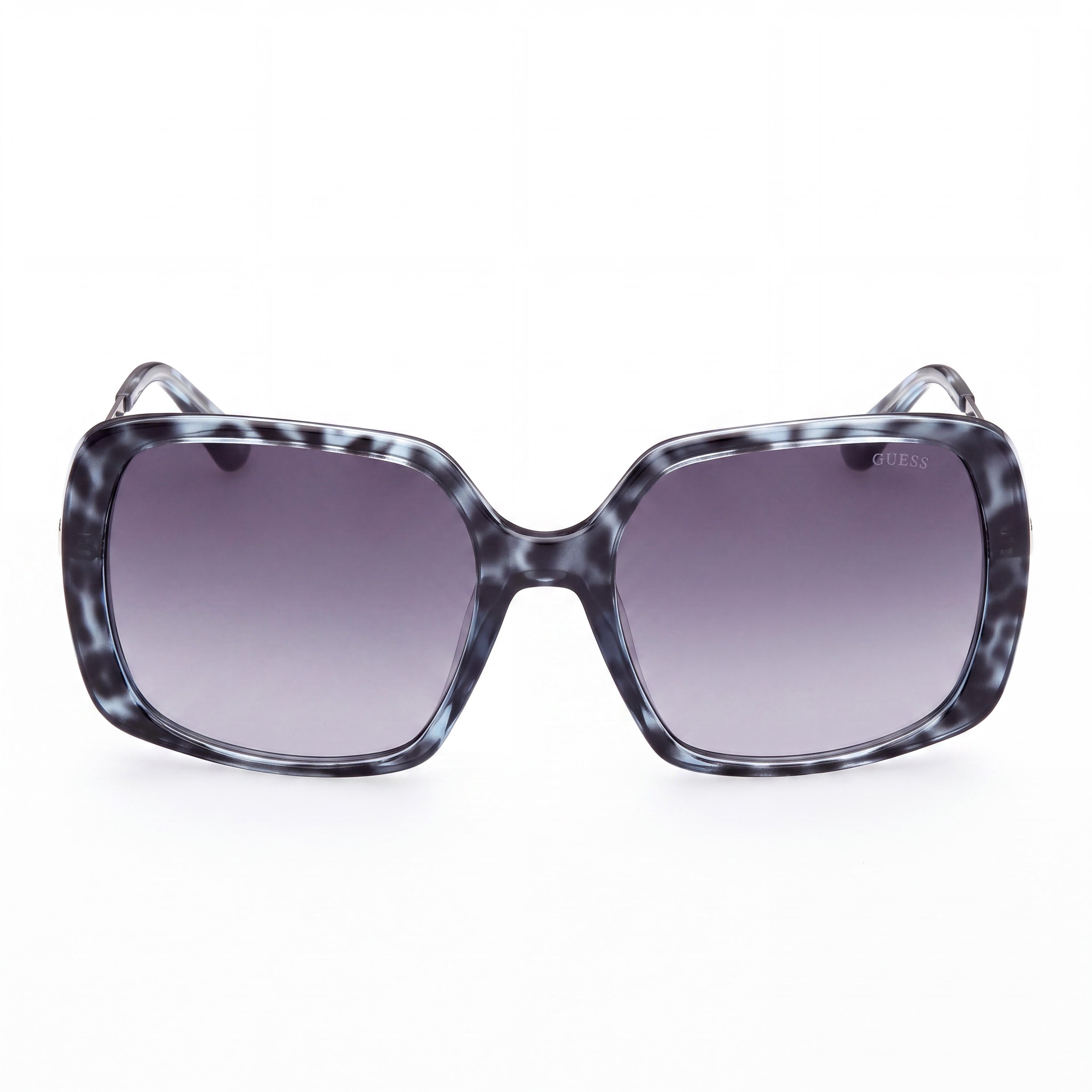 GUESS GU778092B60 Women's Square Blue Plastic Sunglasses with UV Protection, Smoke Gradient Lenses, 60mm, Photo 2