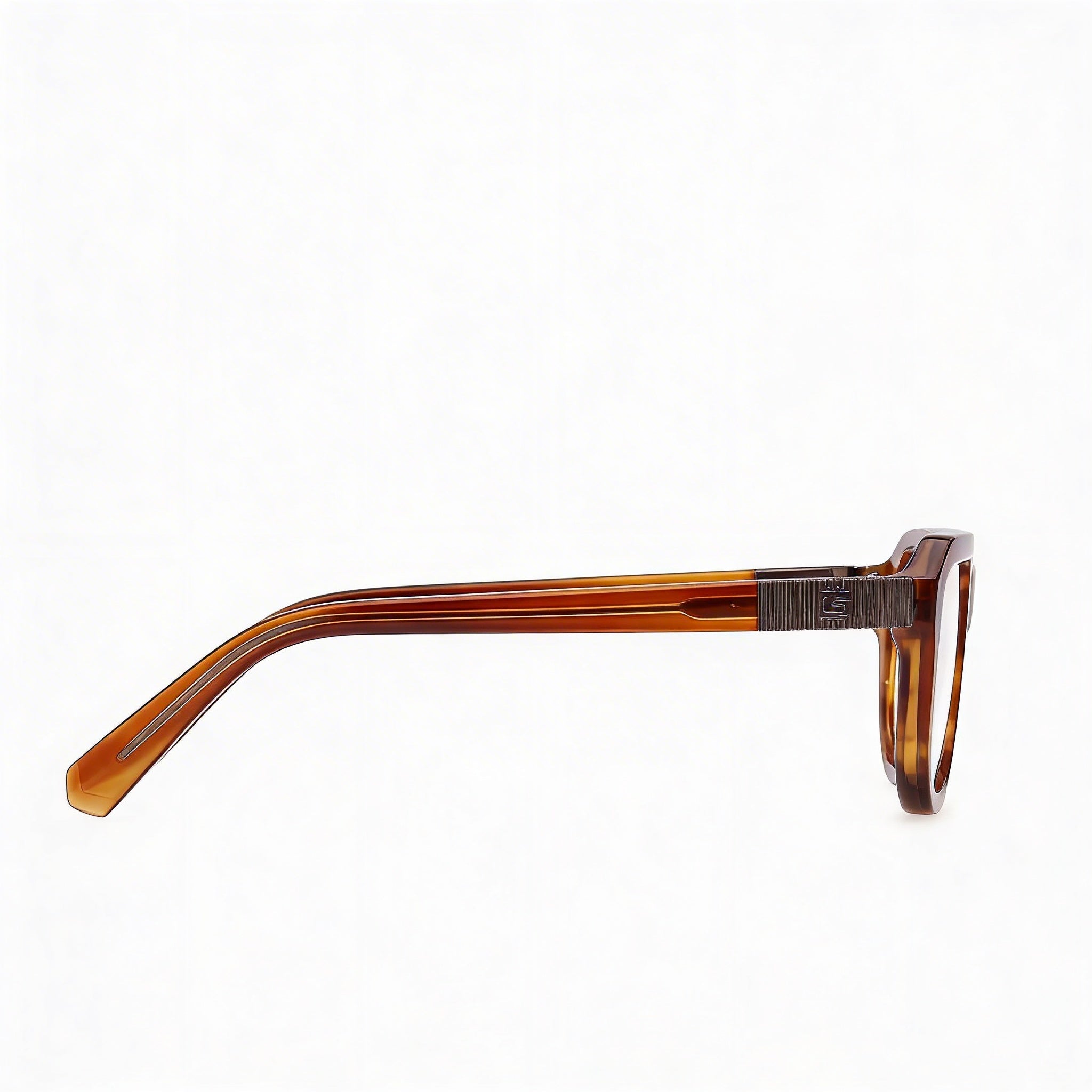 Guess Gu50332 Men’s Light Brown Horn Plastic Frame Polycarbonate Lens Optical Eyeglasses 52mm, Photo 2