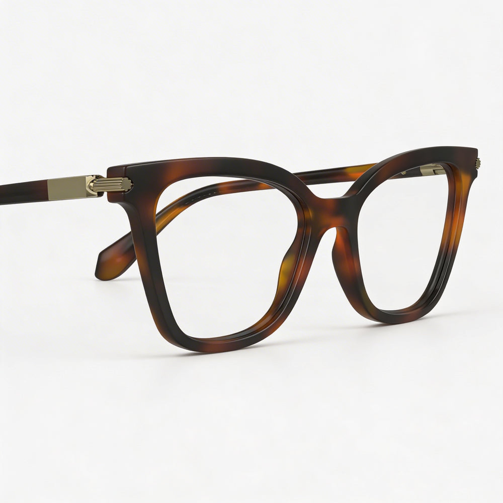 Ferragamo Unisex Polarized Tortoise Injected Acetate Frame Eyewear with Multicoloured Lenses 51mm