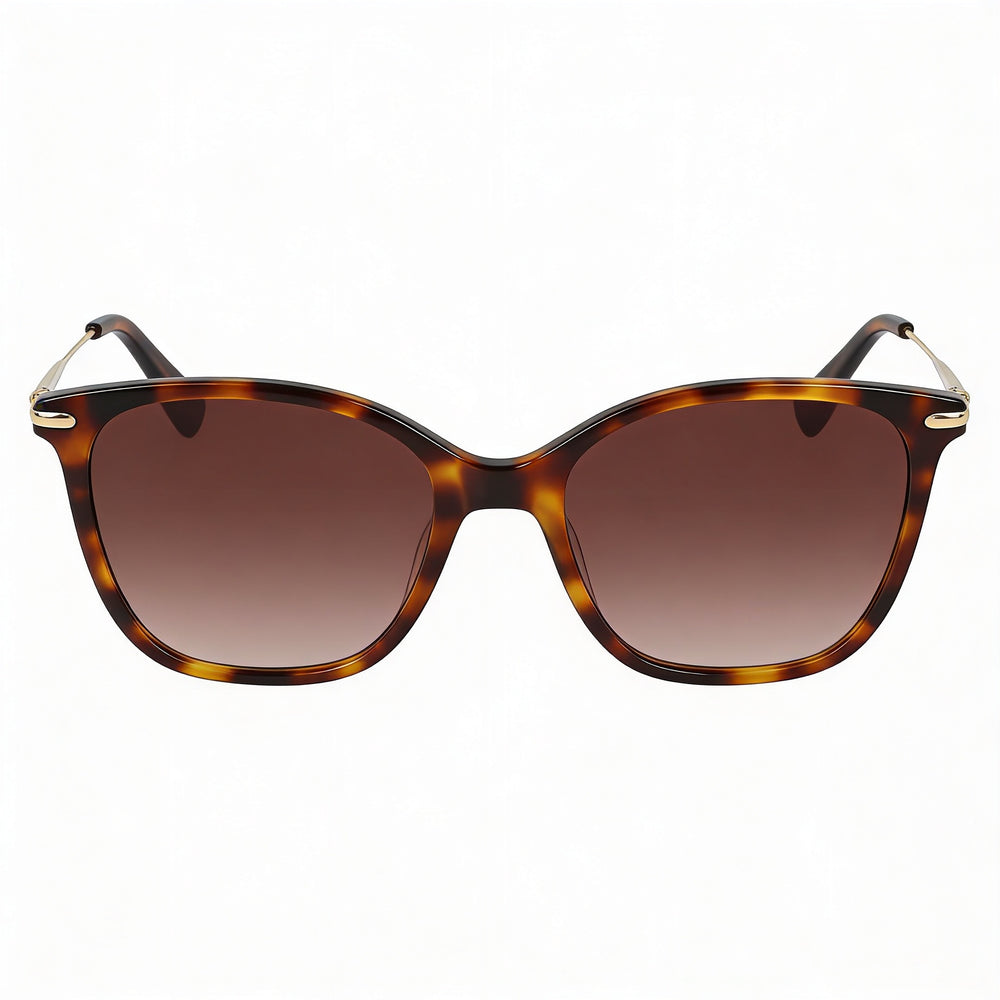 Longchamp Modern Style Unisex Sunglasses with Optyl Frame in Havana, Polycarbonate Lenses, 54mm Lens Width