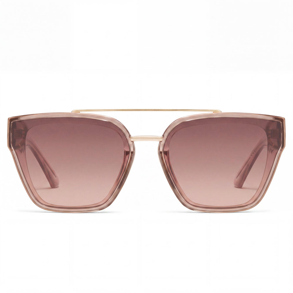QUAY AUSTRALIA Sweet Talker Women's Oversized Square UV Protection Sunglasses, Doe Brown Fawn, 65mm