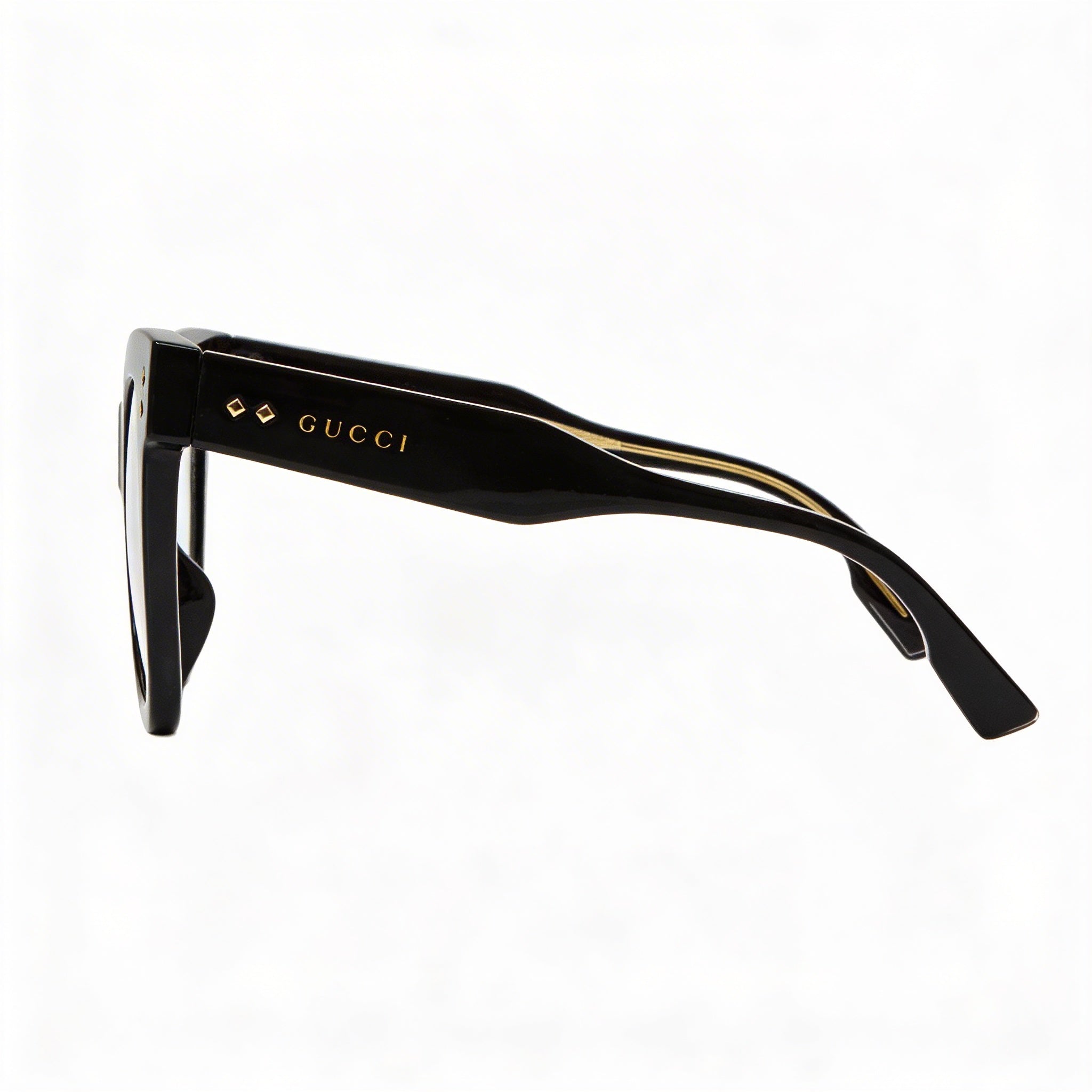 Gucci Gg1082o-001 Women's Black Acetate Cat Eye Full Rim Non- Eyeglasses Frame, 50mm Lens Width, Photo 3
