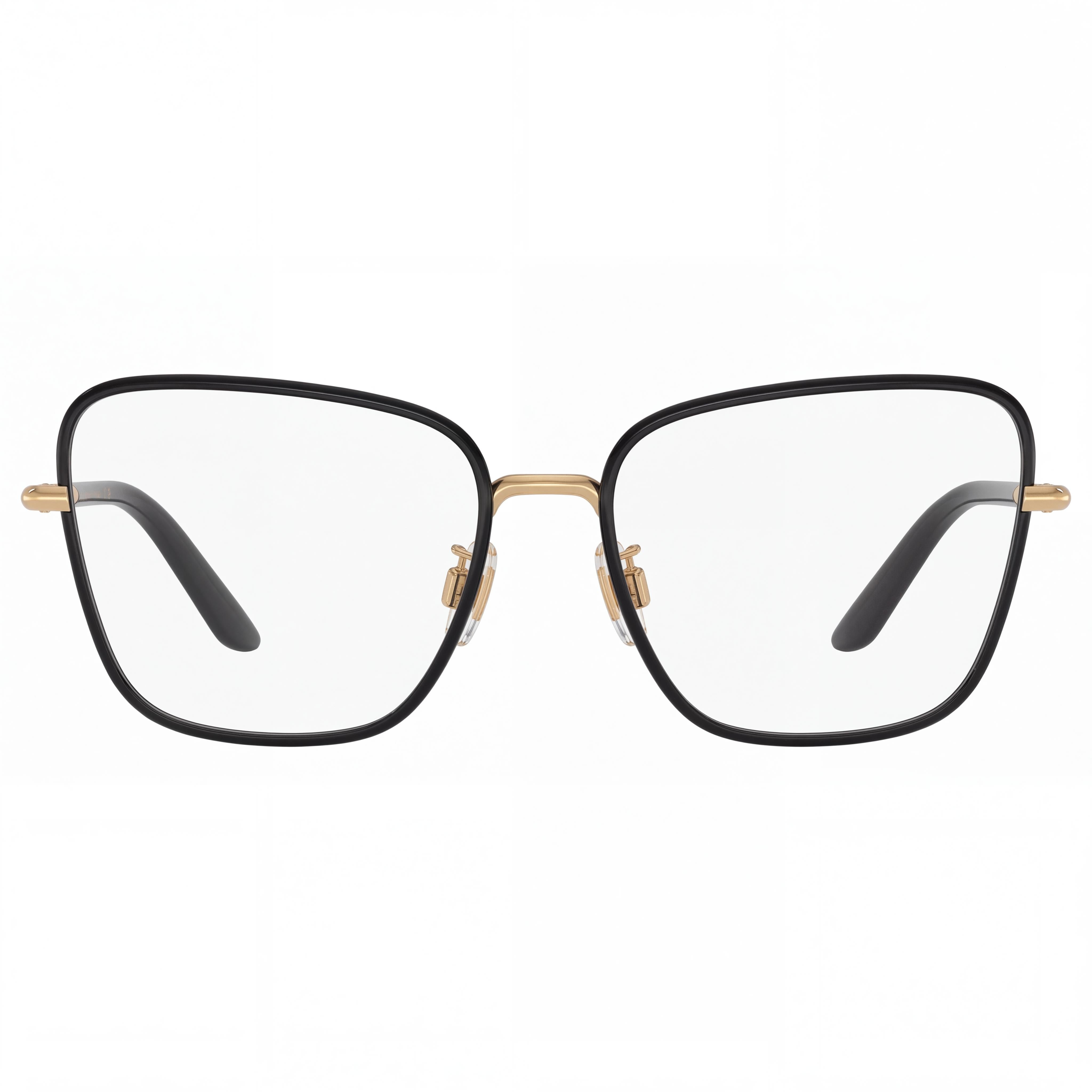 Dolce & Gabbana Classic Minimalist Unisex Black Eyeglasses Optical Frames with Clear Demo Lenses - Prescription Ready, Photo 2