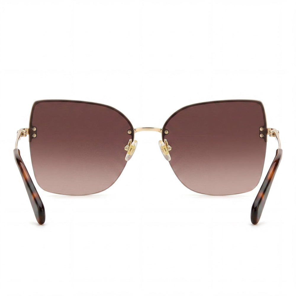 Kate Spade New York Gafas de sol contemporáneas doradas y marrones para mujer, 58 mm