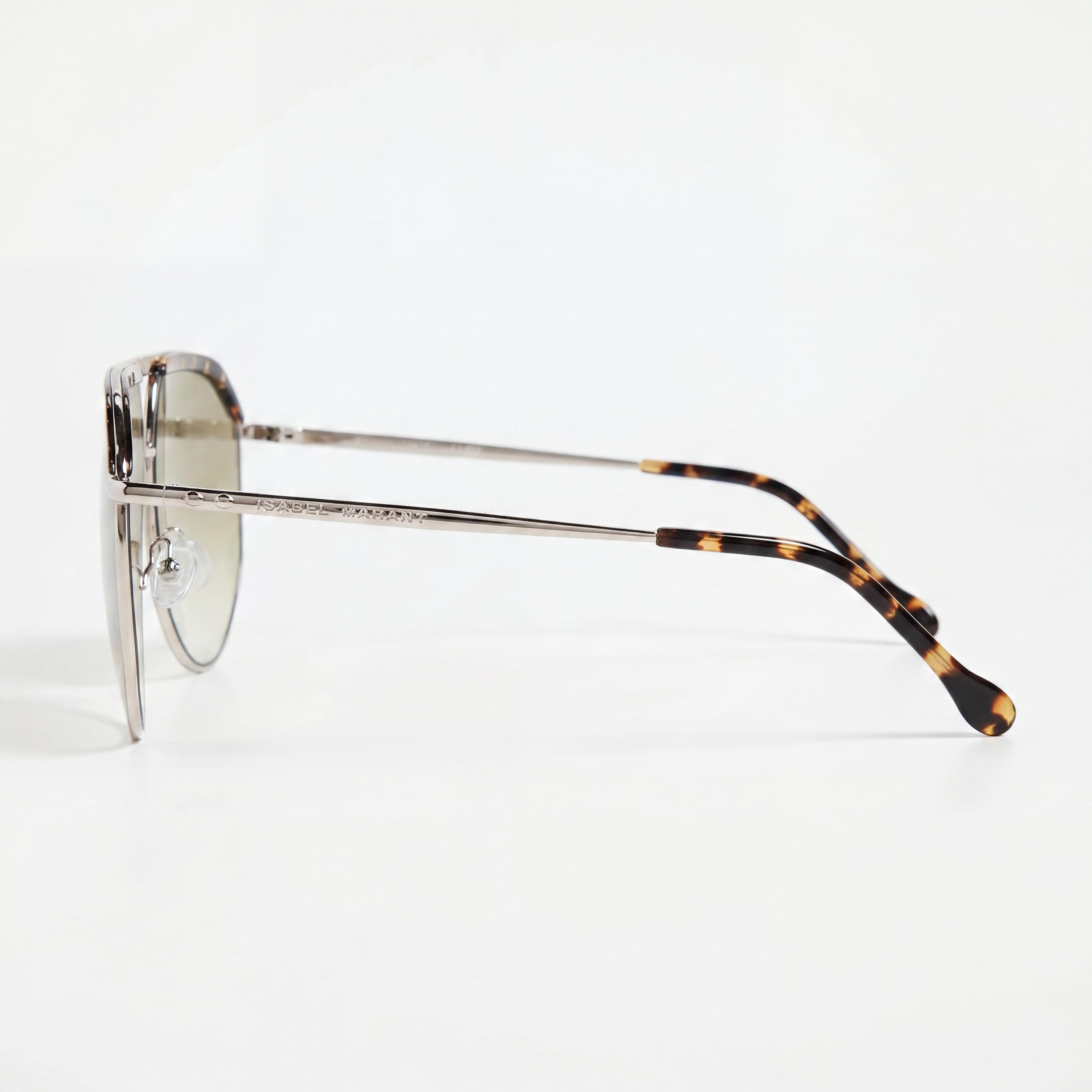 Isabel Marant Gafas de Sol de Mujer con Protección UV de Metal Fino Edgy 64mm, con Montura Metálica Paladio Verde Habana, Photo 3