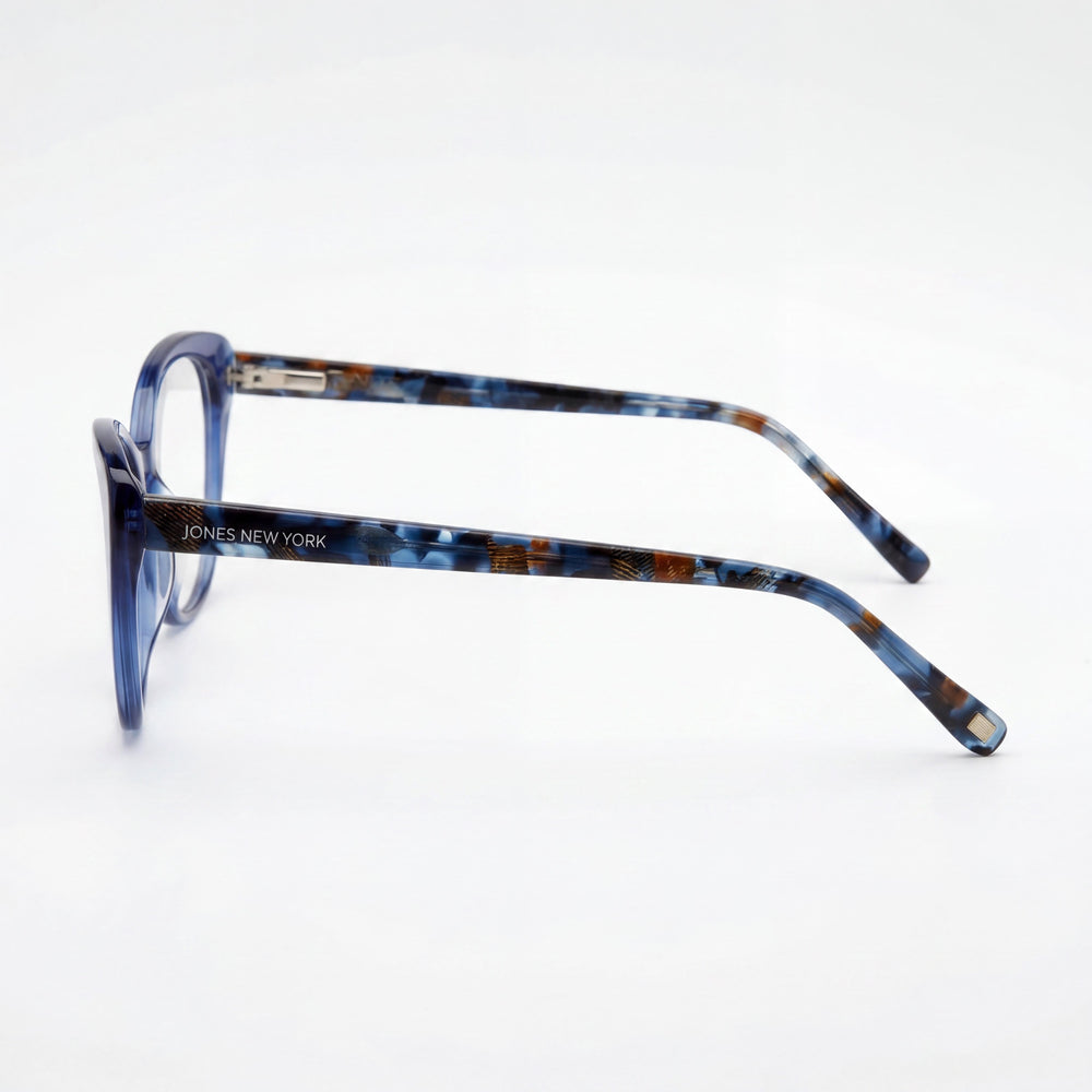 Gafas de sol Jones New York J774 unisex con montura de plástico azul y lentes de policarbonato polarizadas 57-18-145