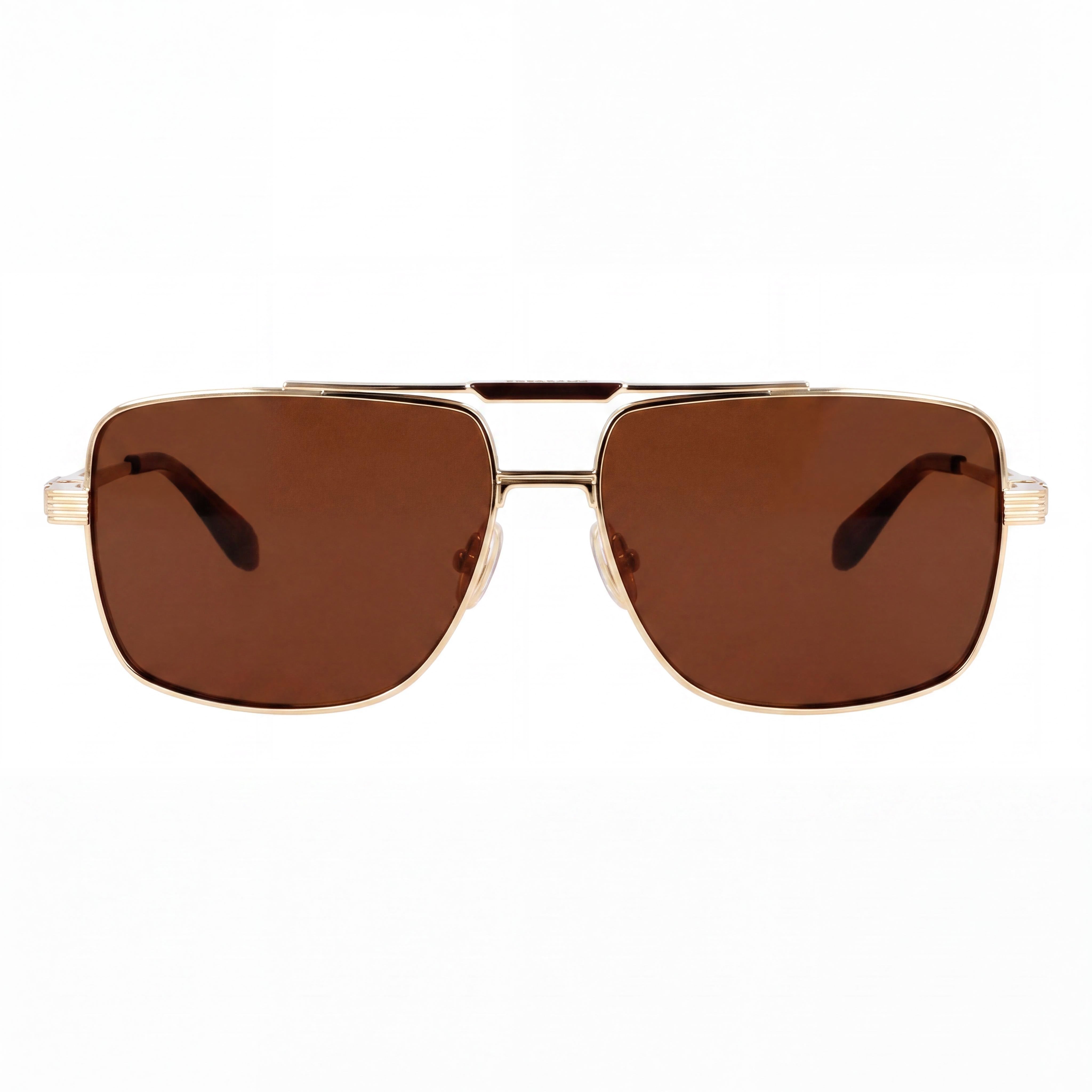 Ferragamo Sf318sp Unisex Gold Titanium Frame Eyewear with Non- Lenses, 60mm Lens Width, Photo 2