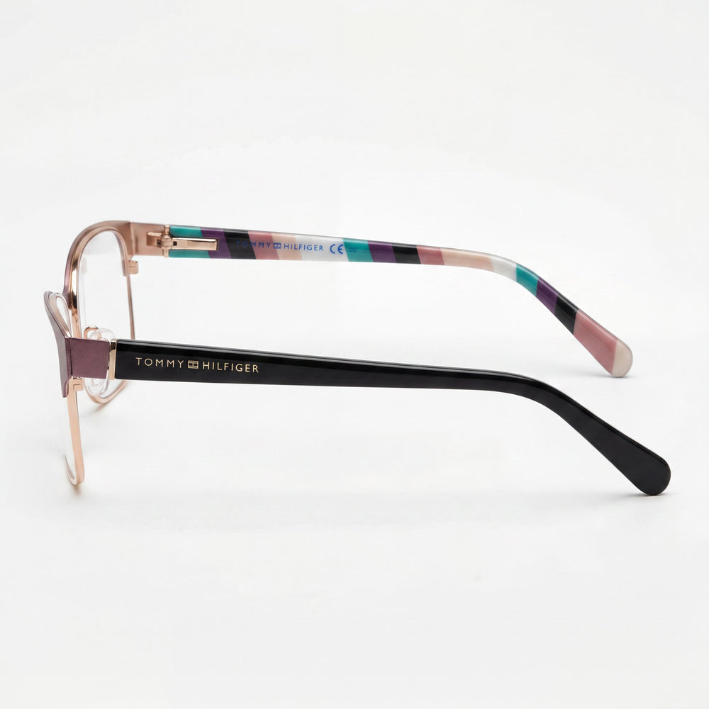 Gafas de mujer Tommy Hilfiger TH 1684 de acetato cobre dorado, montura cuadrada de acero inoxidable, sin 52 mm
