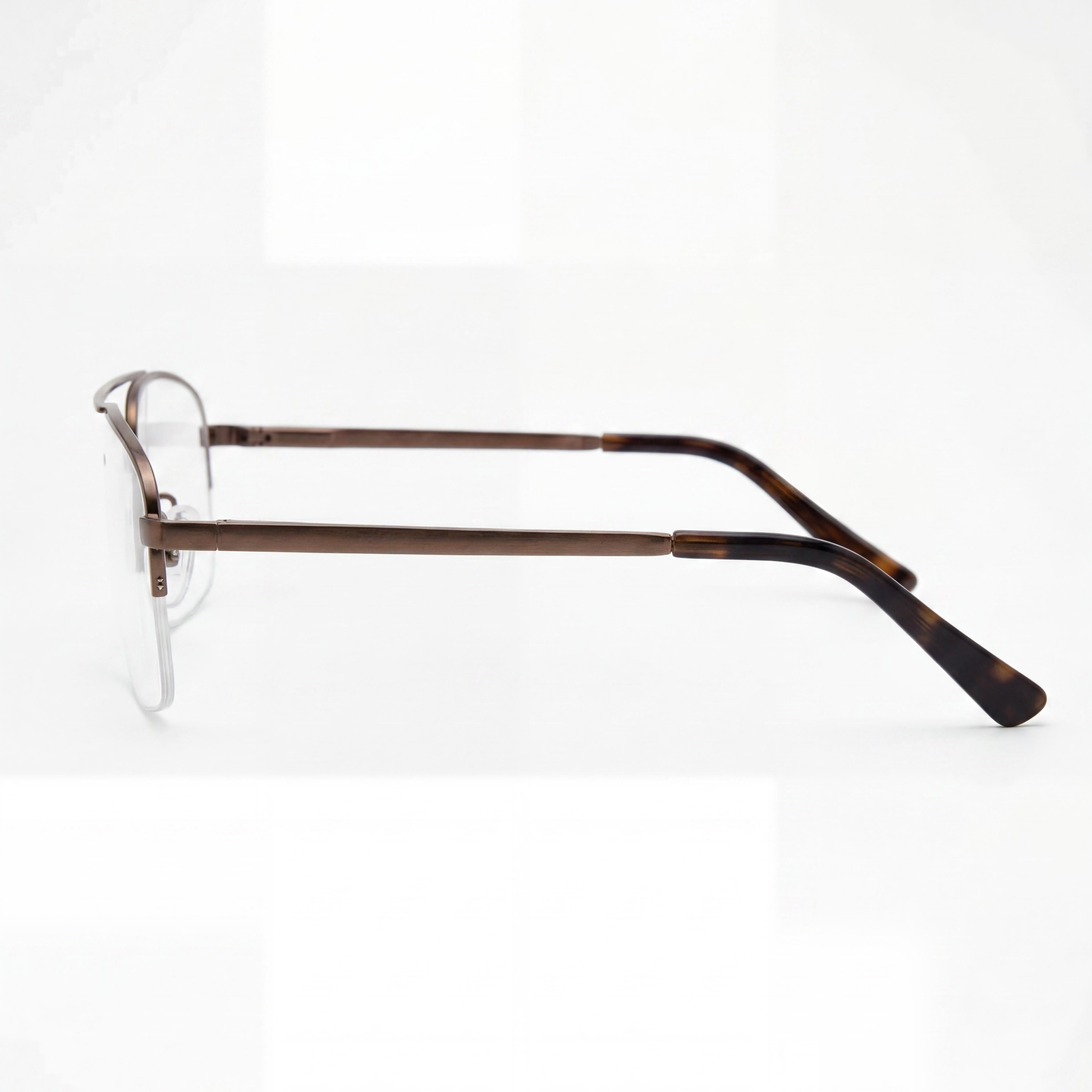 Elasta 7246 009Q Men's Brown Metal Light Adaptive Aviator Eyeglasses 56-17-145, Photo 2
