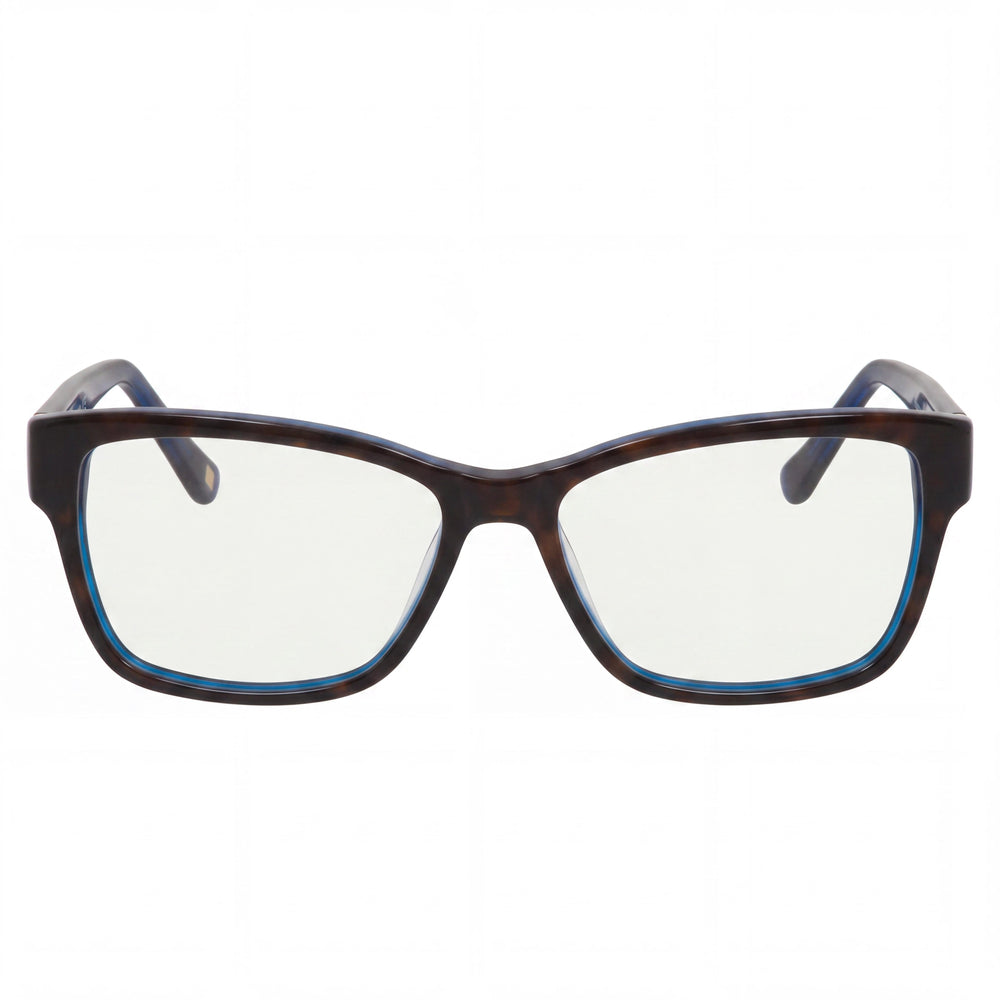 Liz Claiborne Model 616 Women's Rectangular Plastic Frame Non- Eyeglasses Havana Blue 55mm