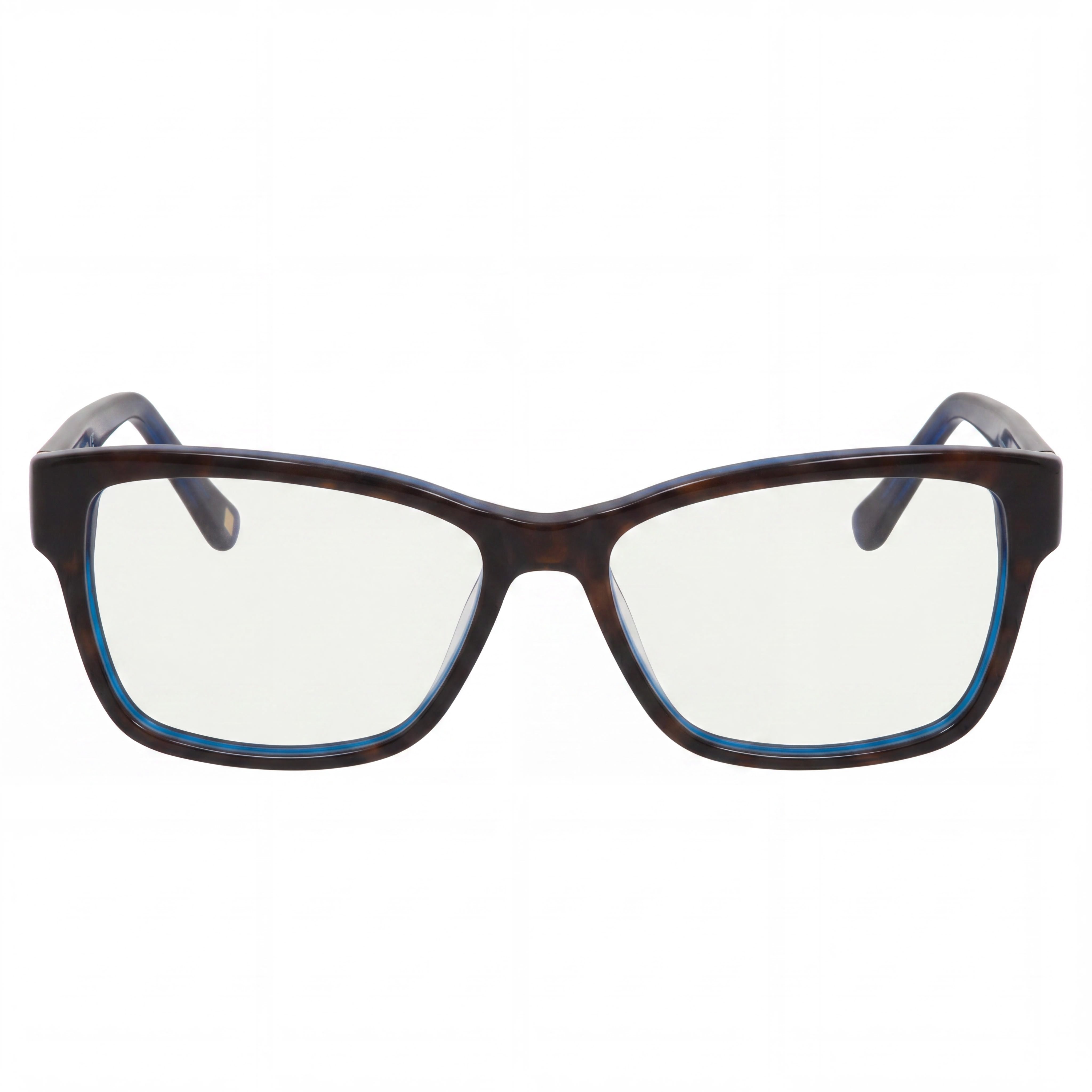 Liz Claiborne Modelo 616 Montura Rectangular de Plástico para Mujer, sin cristales, Havana Blue 55mm, Photo 2