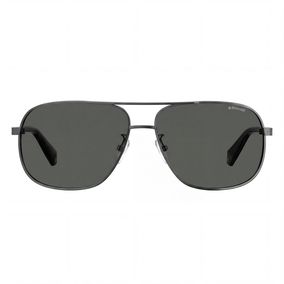 Polaroid Eyewear 2074/S/X Women's Square Dark Ruthenium Metal Sunglasses Black Polarized UV Anti-Reflective Lenses 60-14-145mm, Photo 2