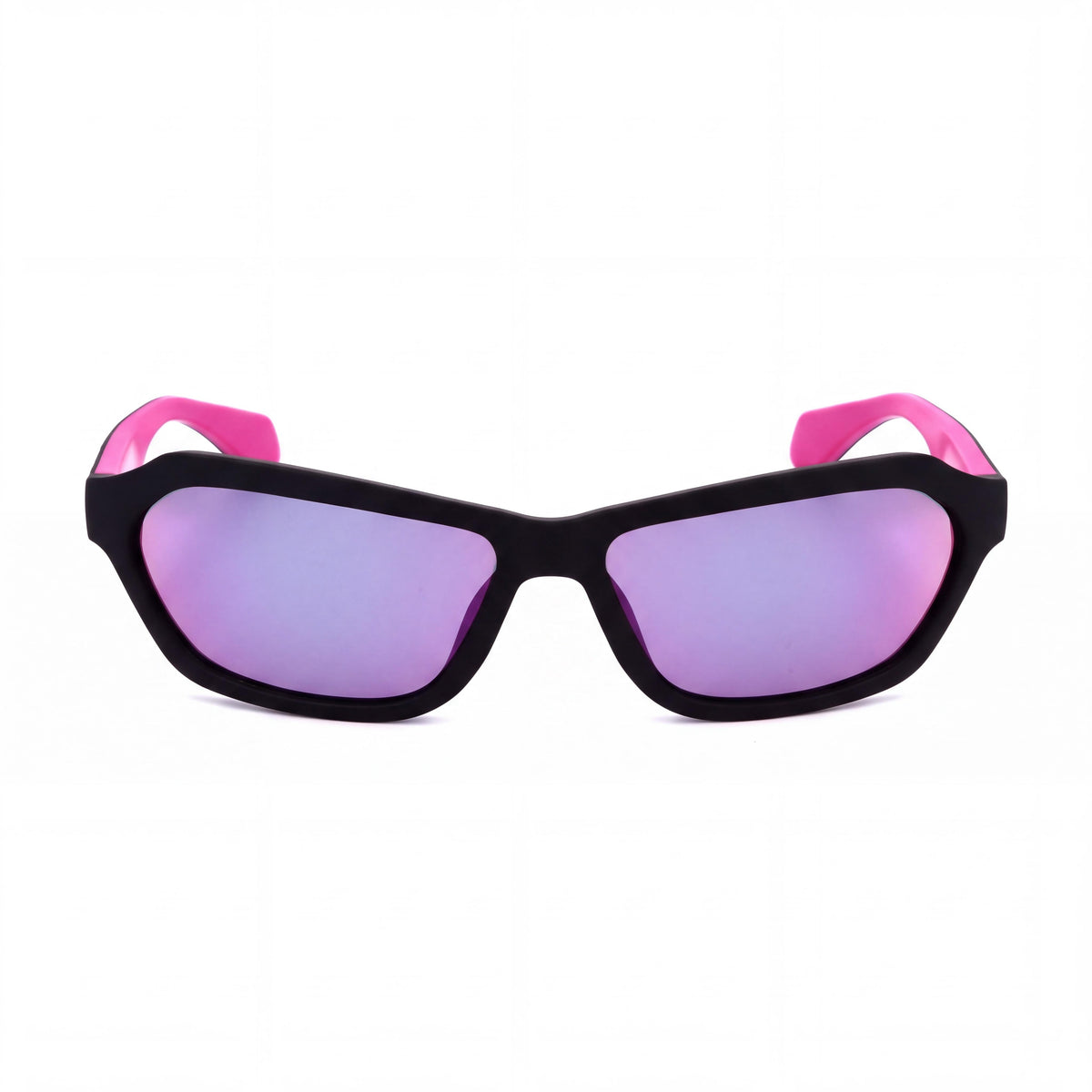 Gafas de sol unisex adidas Originals casuales, montura negra mate, lentes de espejo burdeos, no polarizadas, plástico, 58 mm, Photo 2