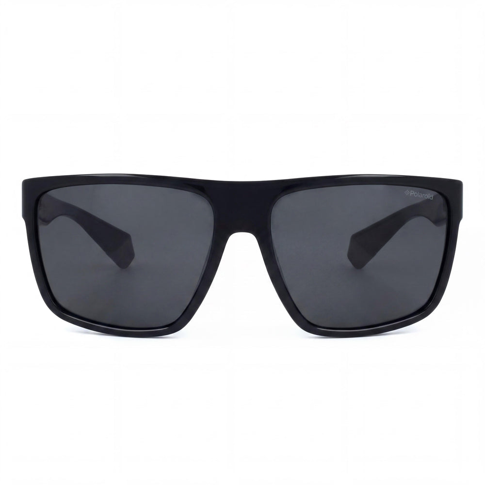 Polaroid Pld 6076/S Unisex Square Sunglasses with Black Polycarbonate Frame and Polarized Grey UV Lenses 60mm