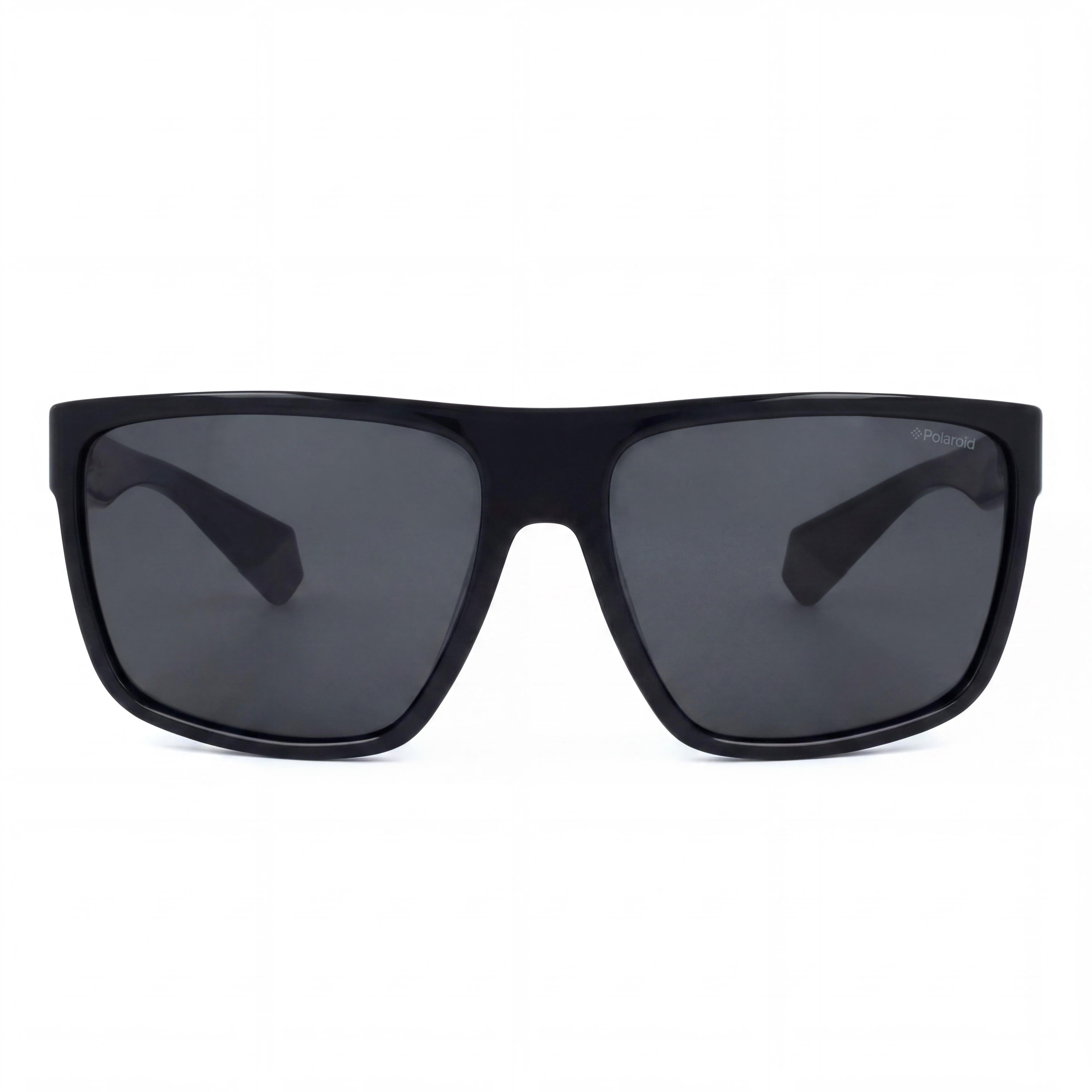 Polaroid Pld 6076/S Unisex Square Sunglasses with Black Polycarbonate Frame and Polarized Grey UV Lenses 60mm, Photo 2