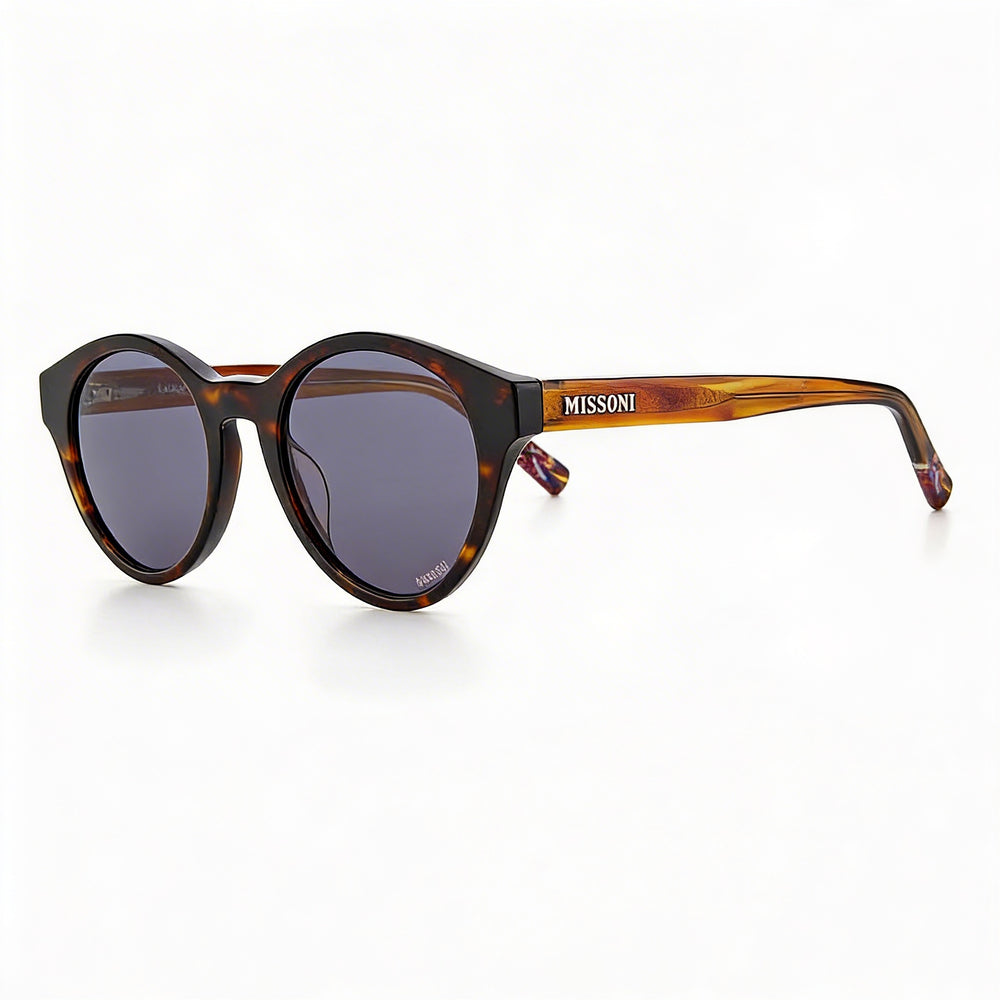 Gafas de sol Missoni Modern para mujer, de acetato, estilo Havana Horn, con protección UV y lentes de policarbonato (43,3-20-145 mm)