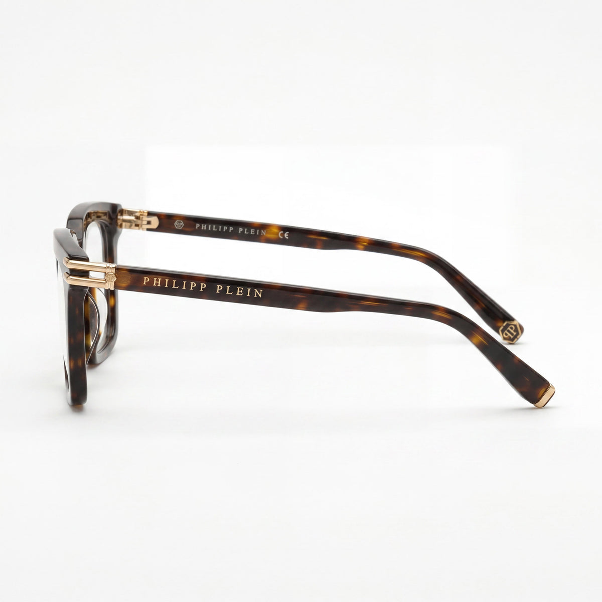 Philipp Plein Vpp115m Men's Lightweight Contemporary Optical Design Eyeglasses in Black Acetate with 51mm Lens Width, Photo 3