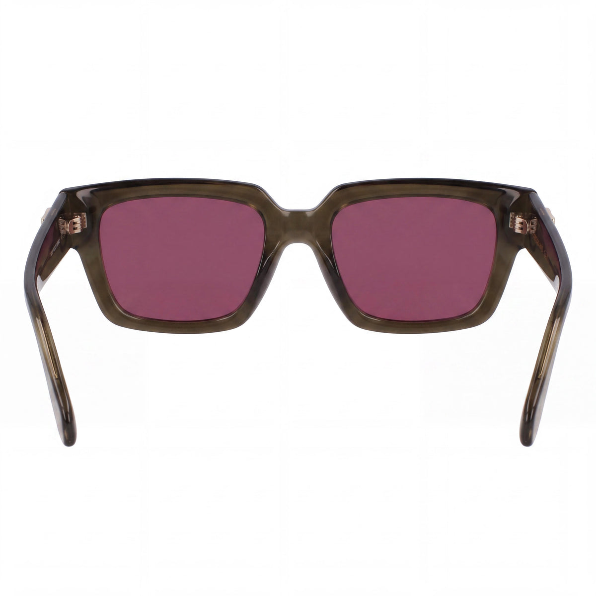 Ferragamo Sf2014s Women's Lightweight Transparent Khaki Acetate Purple UV Protected Non- Sunglasses, Photo 2