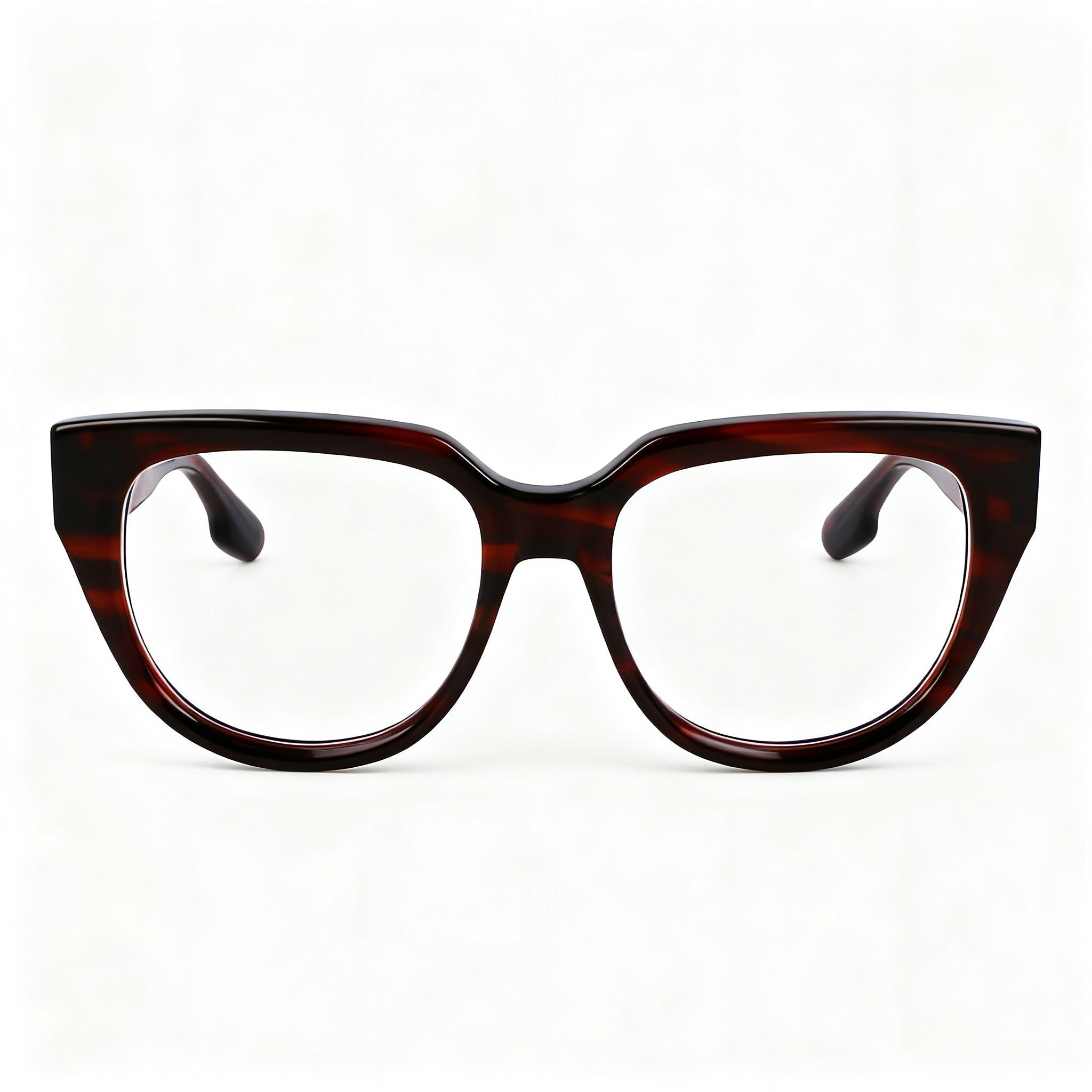 Victoria Beckham VB2674 Women's Ophthalmic Full Rim Eyeglasses, Red Striped Acetate 53-17-140, Photo 3