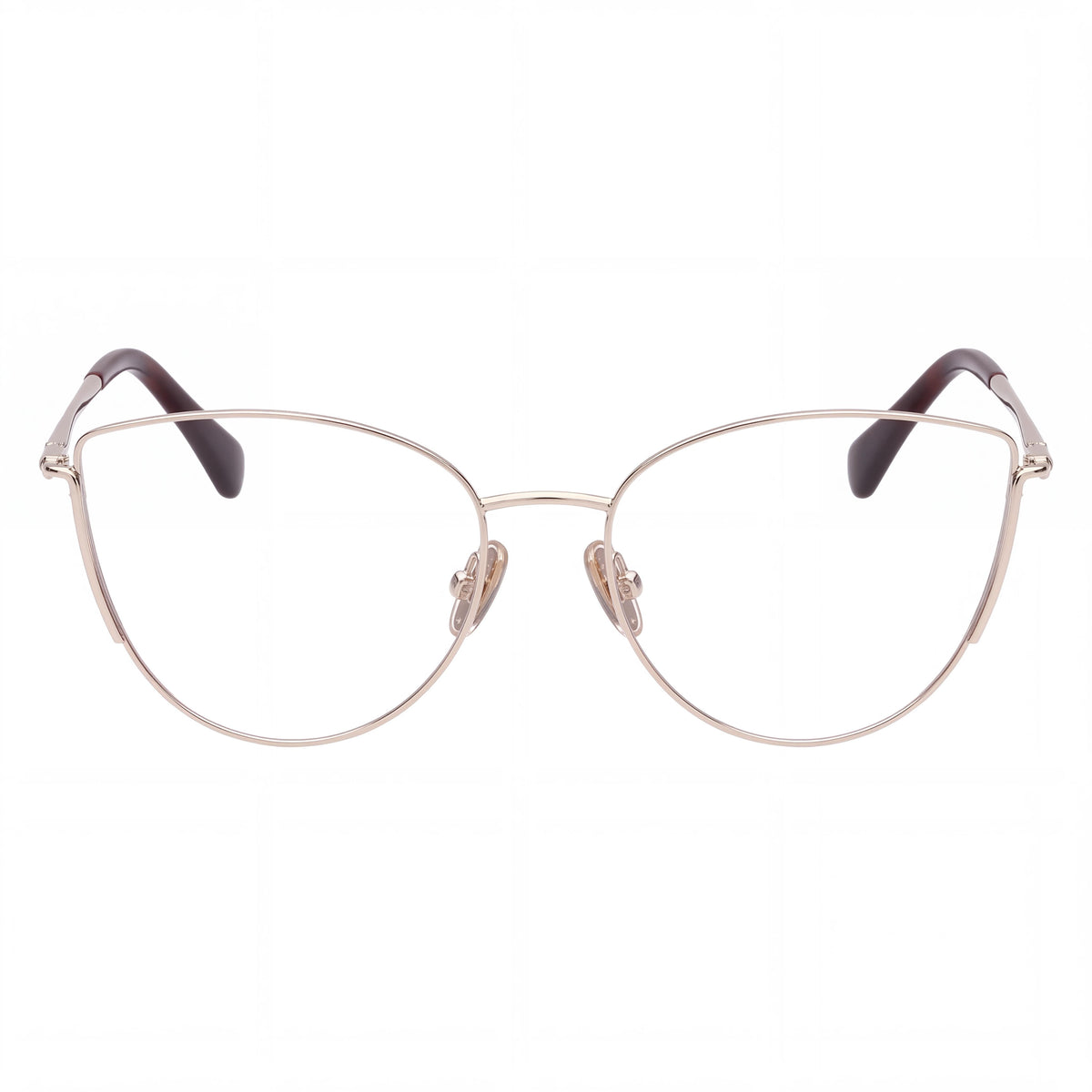 MaxMara MM5002 Women's Light Gold Metal Full Rim Cat Eye Non- Eyeglasses 54-17-135, Photo 2