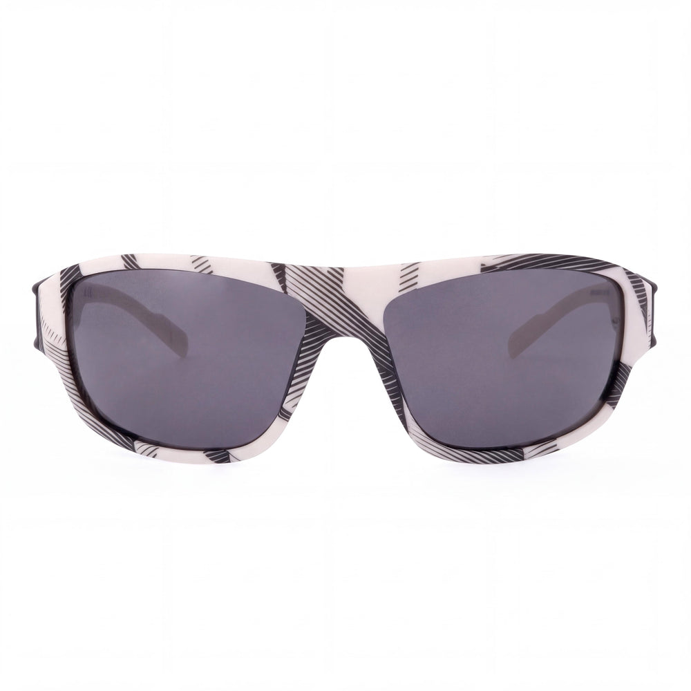 adidas Casual Men's Beige Injected Frame Sunglasses with Smoke Lenses, UV 400 Protection, 61mm