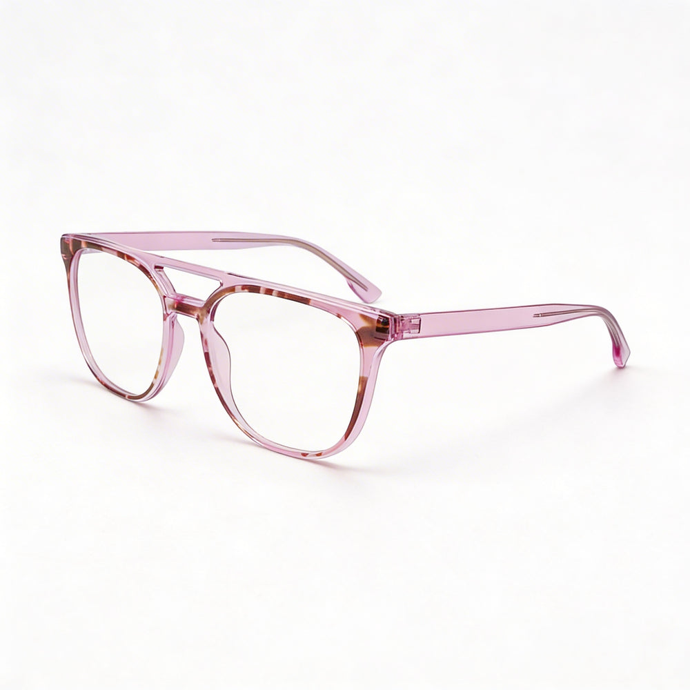 MCALLISTER Mc4533 Men’s Purple Tortoise Metal Frame Clear Polycarbonate Lens Eyewear 55-18-140
