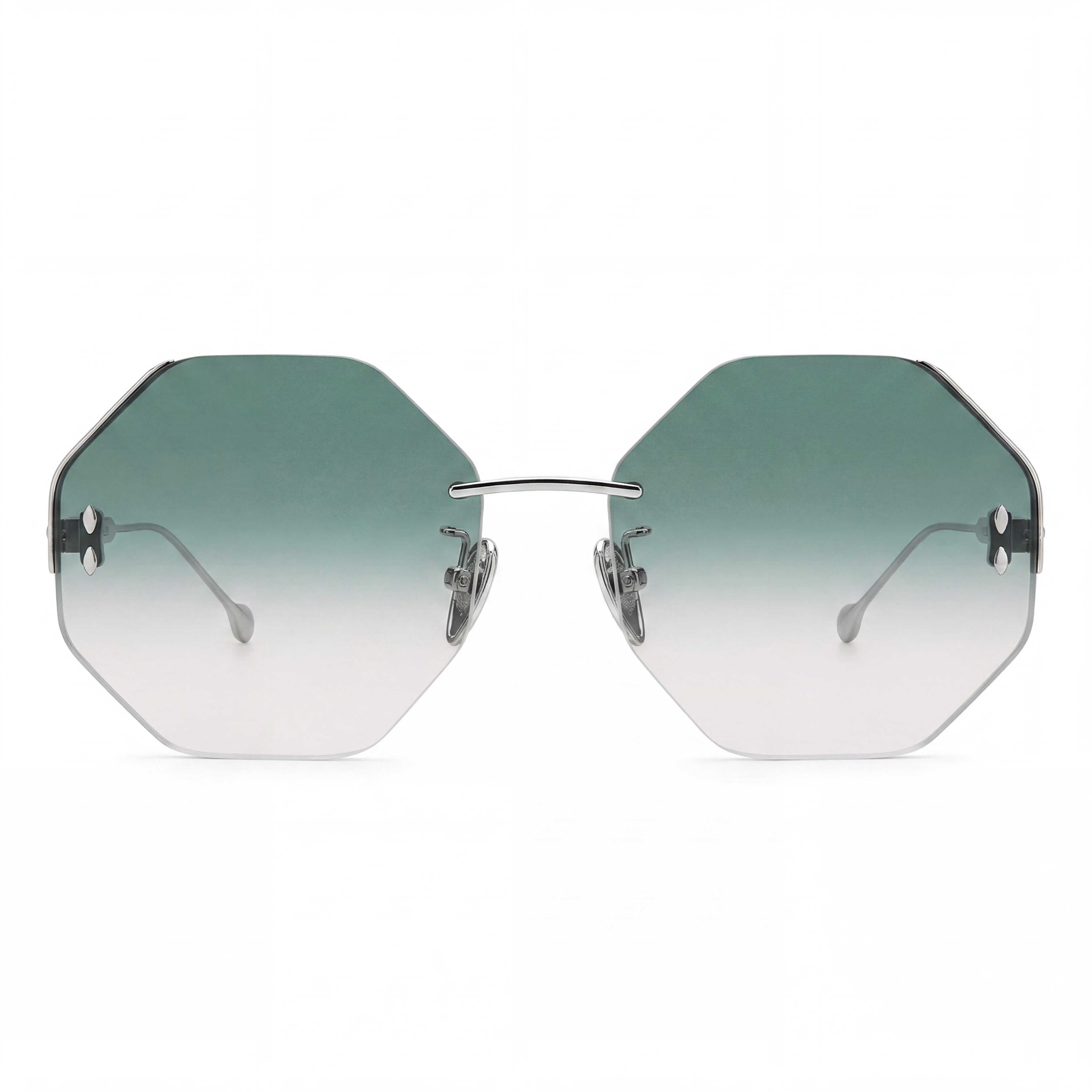 Isabel Marant Im0080s Women's Ruthenium Metal UV Protection Sunglasses Green-Pink Gradient Lenses 60mm, Photo 2