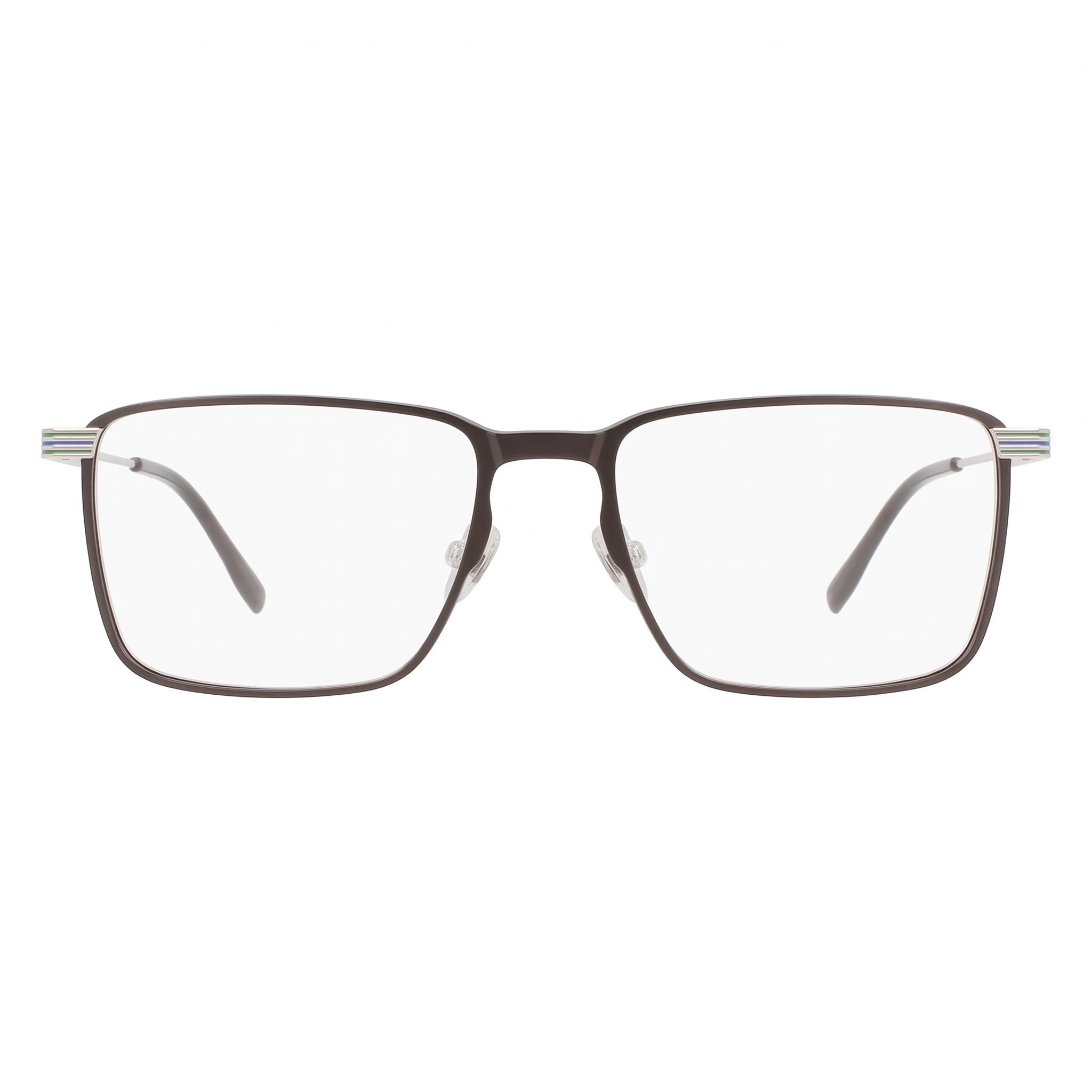 Gafas casuales Lacoste para hombre con montura negra mate y lentes de plástico transparentes, 54 mm de ancho de mica, Photo 2