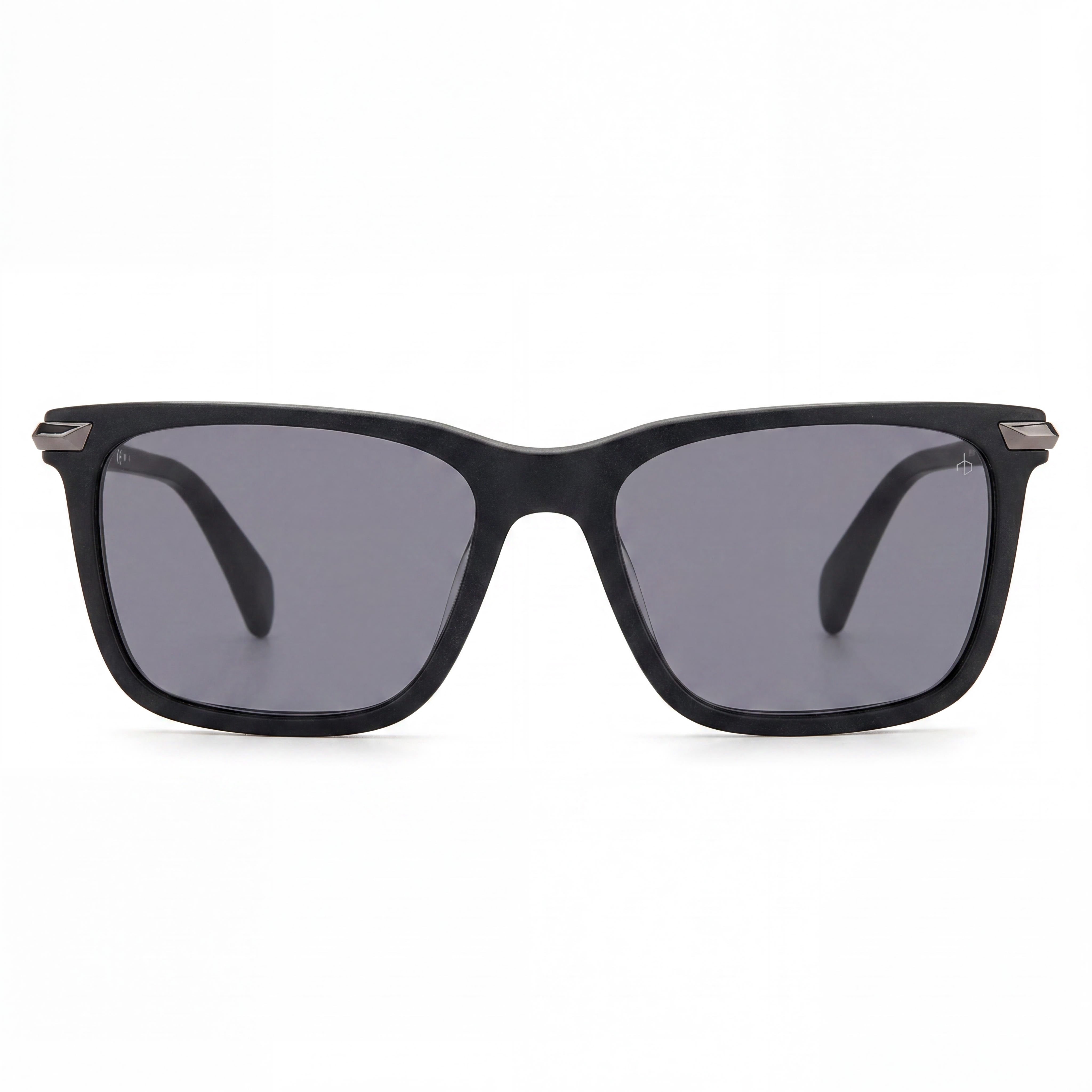 Gafas de sol para hombre Rag & Bone con montura moderna de acetato en negro mate y lentes de policarbonato no polarizadas de 56 mm, Photo 2