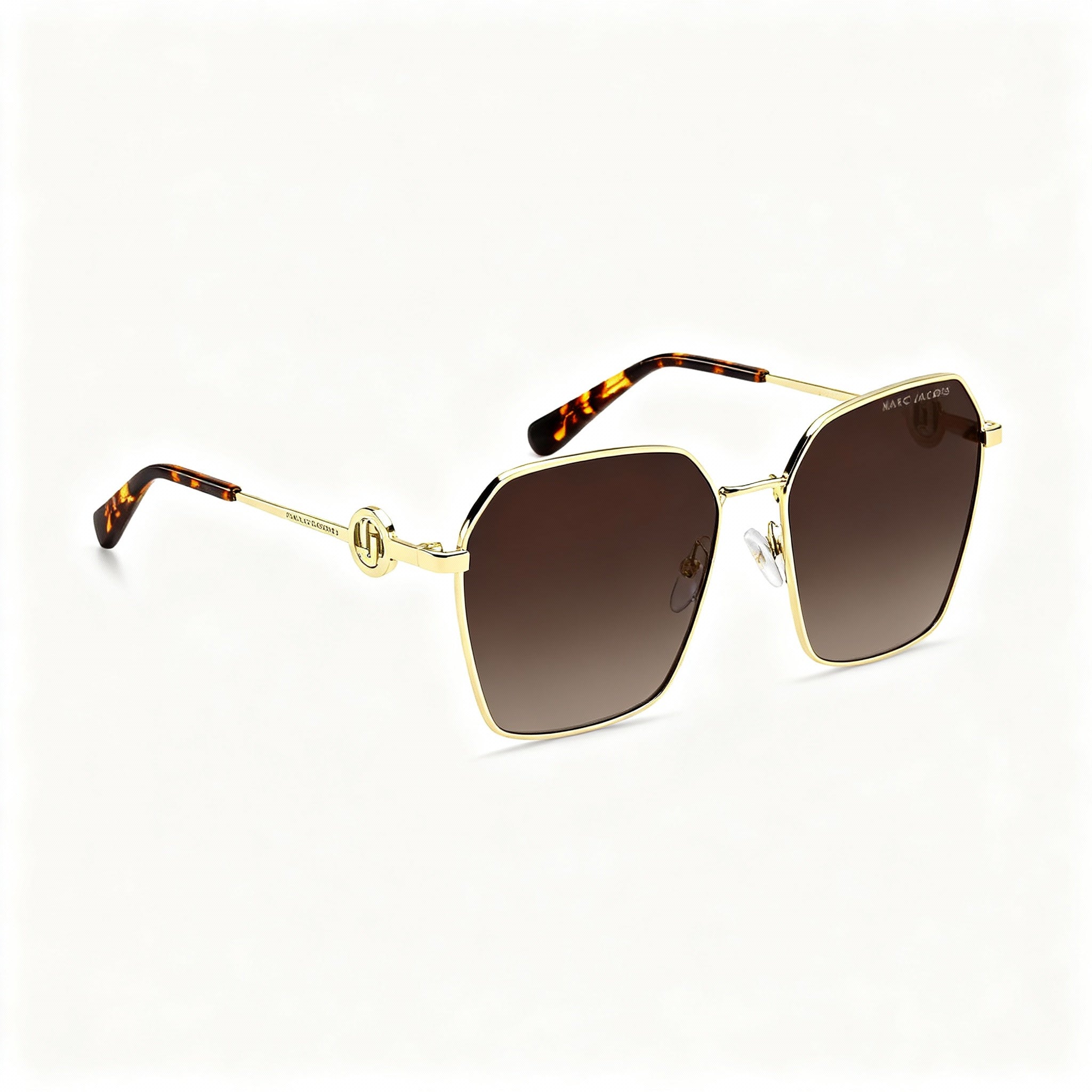 Marc Jacobs MARC 729/S Women's Metal Casual Non-Polarized Sunglasses, Gold Havana Frame, Brown Shaded Lens, 58mm, Photo 3