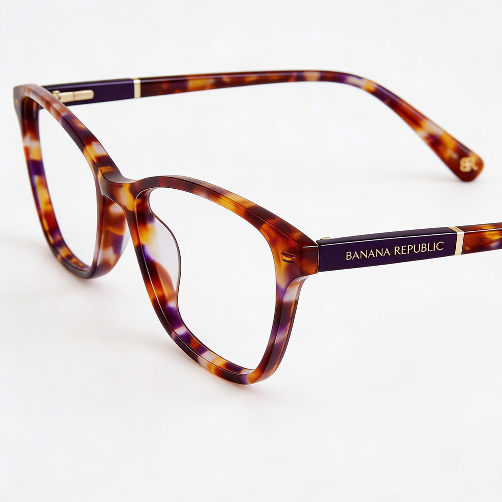 BANANA REPUBLIC Gafas ópticas multicolor para hombre Bree, listas para graduar, con lentes de muestra transparentes, 53 mm
