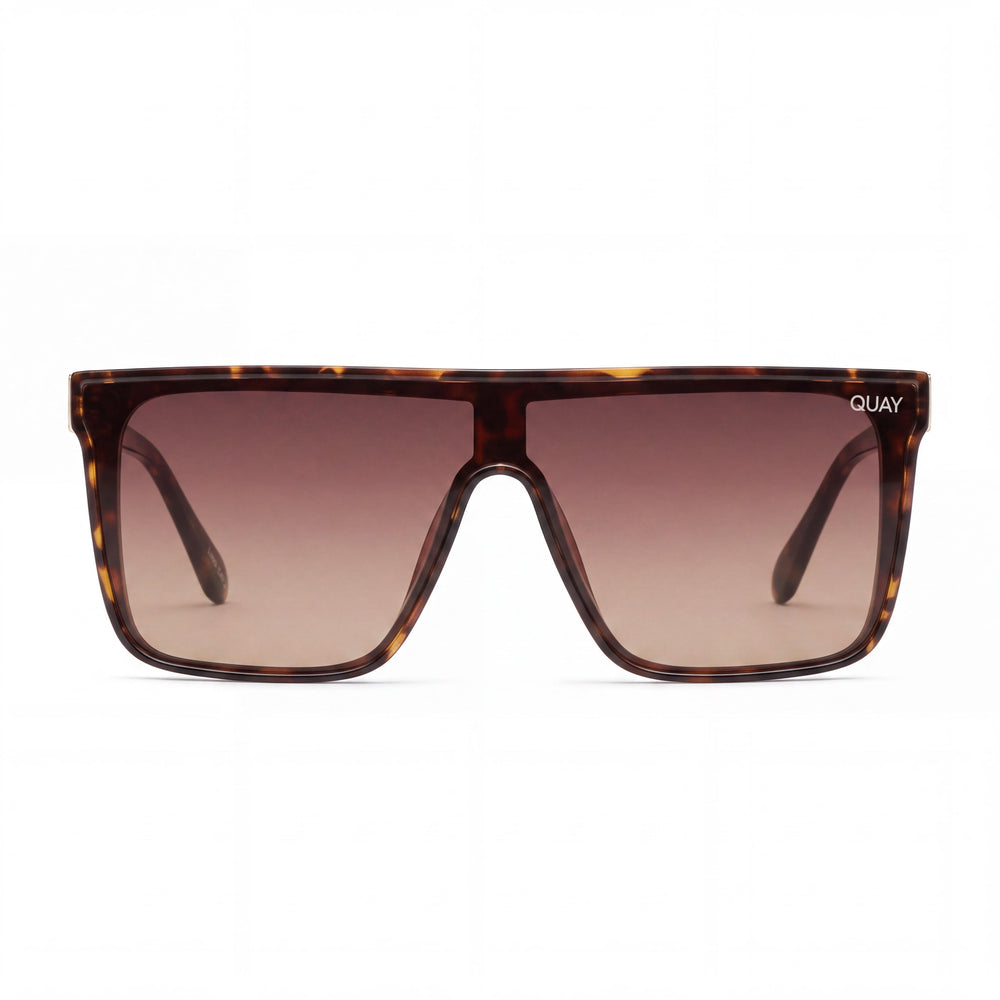 QUAY AUSTRALIA Nightfall Medium Unisex Tortoise Injection Frame with Brown Lenses and 100% UV Protection