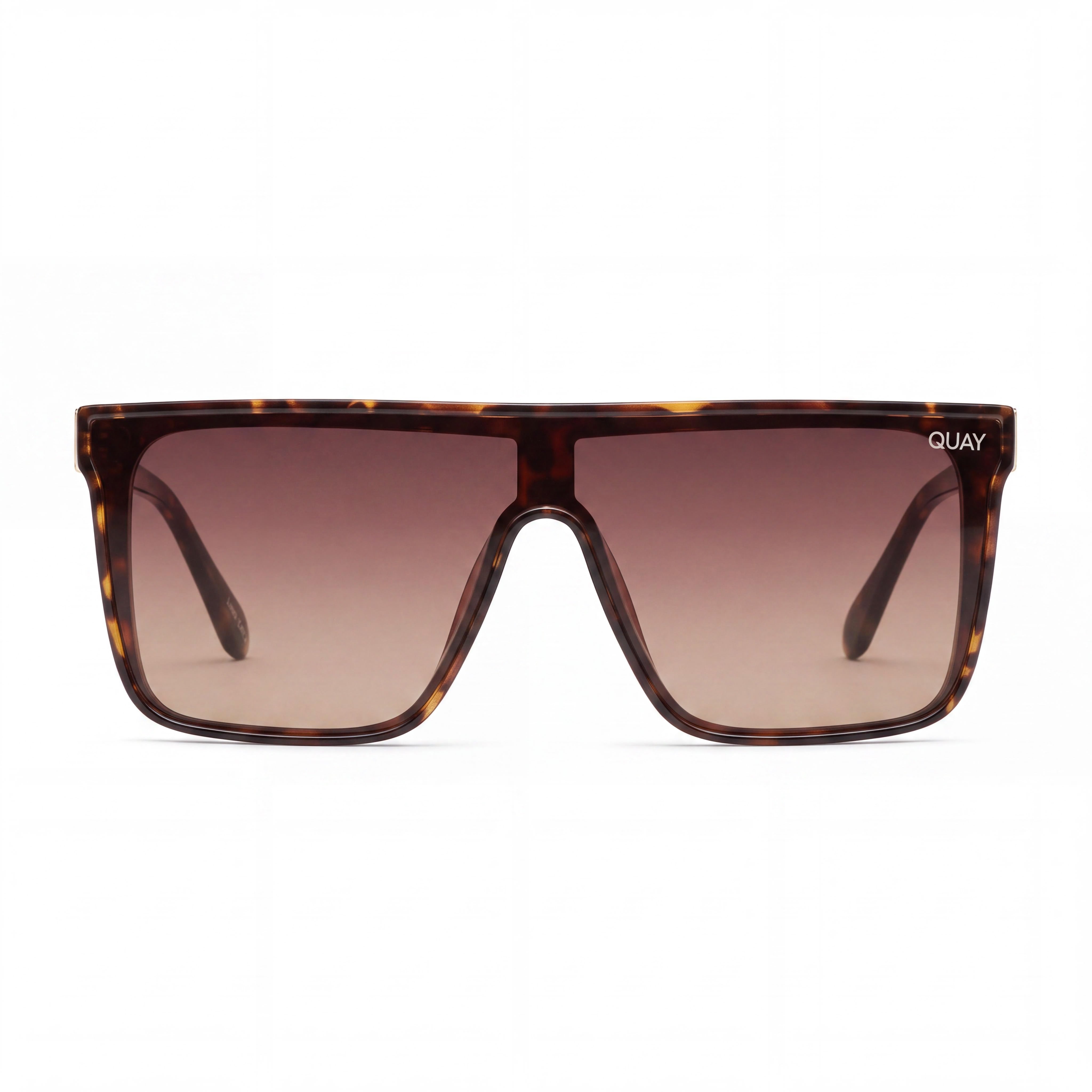 QUAY AUSTRALIA Nightfall Medium Unisex Tortoise Injection Frame with Brown Lenses and 100% UV Protection, Photo 2