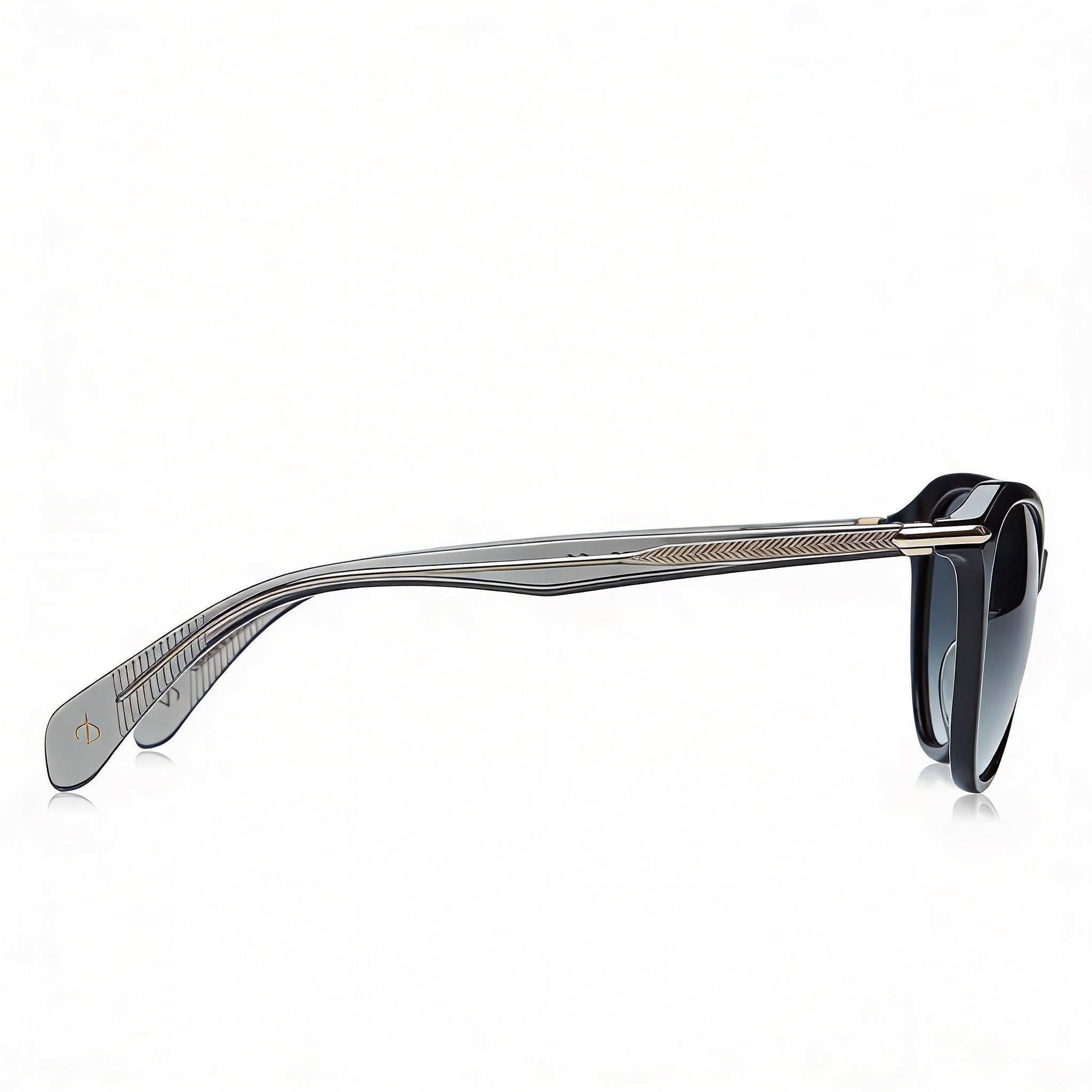 rag & bone Modern Women's Full Rim Black Acetate Cat Eye Butterfly Sunglasses with Polycarbonate Lenses, RX-Able, 55mm, Photo 2