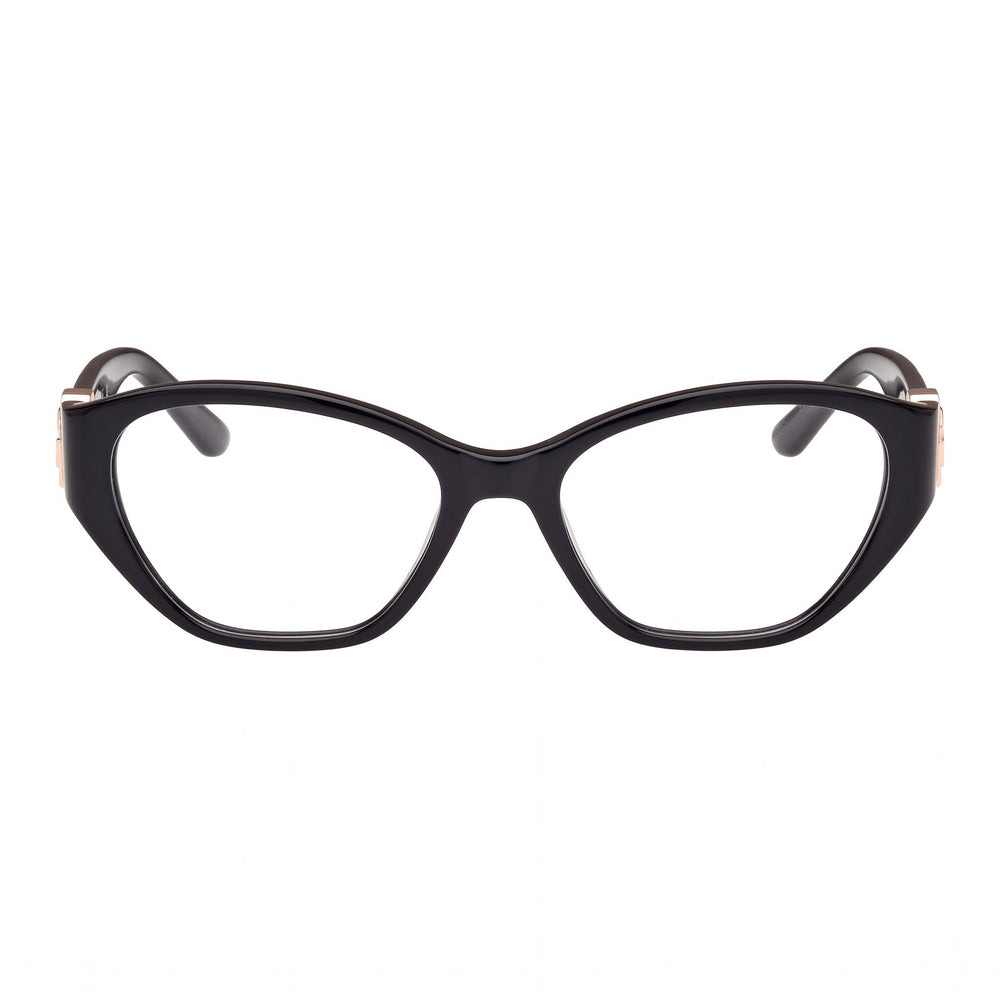 GUESS Women's Gu50119 Shiny Black Plastic Frame Clear Polycarbonate Lens Eyewear 51mm