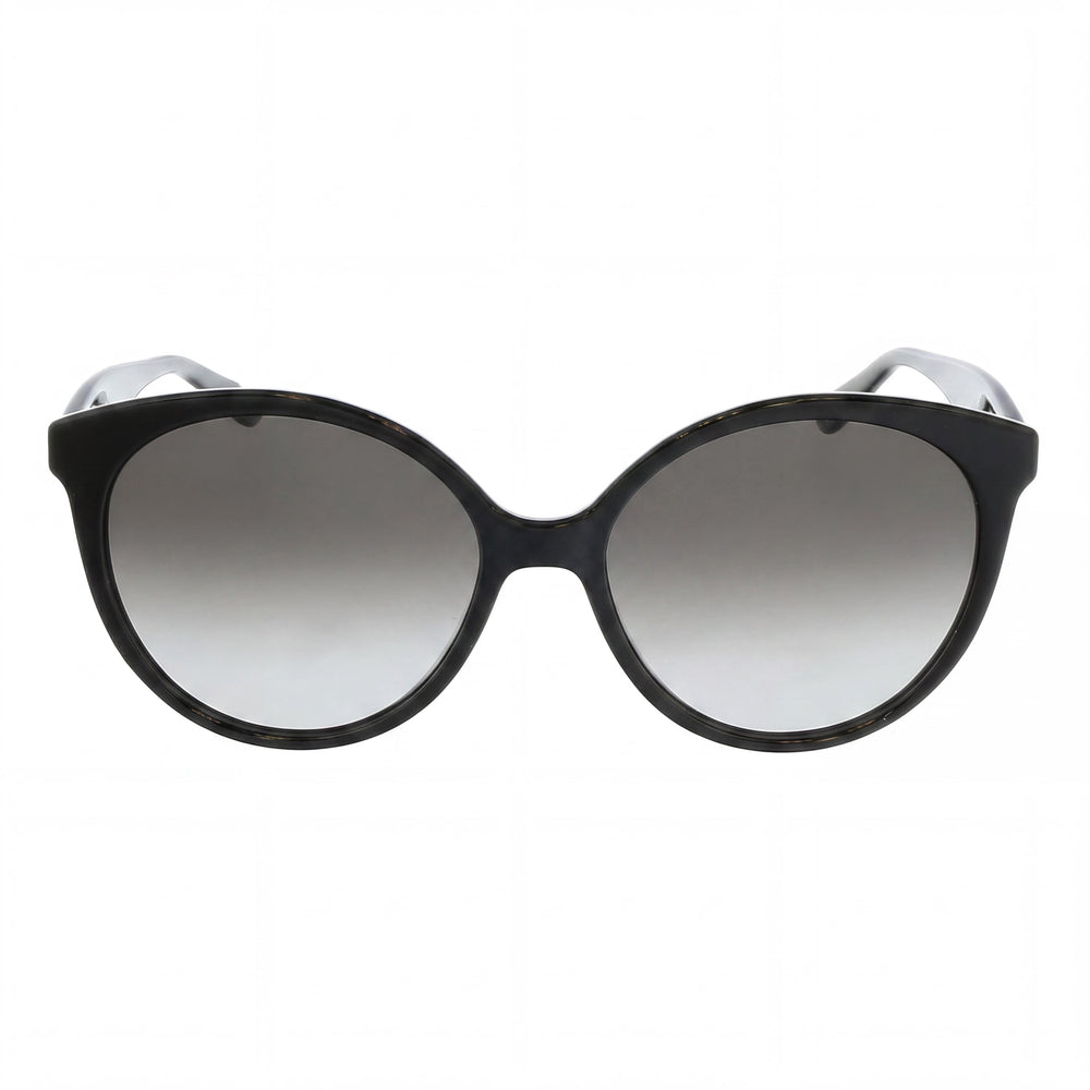 Gafas de sol redondas de plástico negro Salvatore Ferragamo Sf1071s para mujer, lentes grises degradadas, protección UV de 58 mm