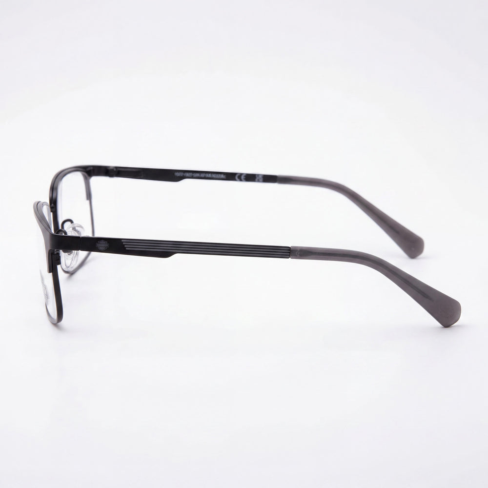 Harley-Davidson Hd0142t Unisex Eyewear Featuring Matte Black Metal Frame and Clear Lenses, 50mm Lens Width