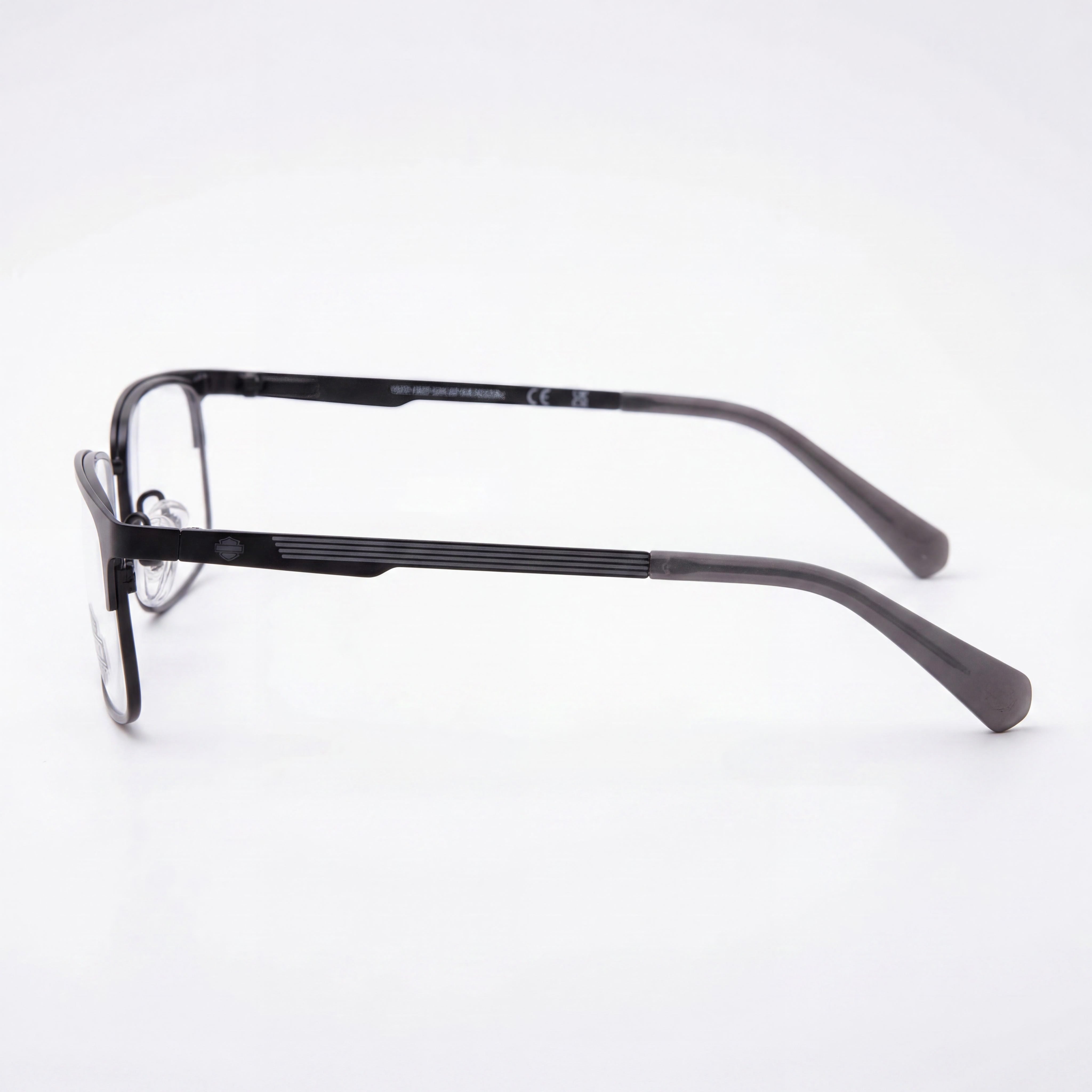 Gafas Harley-Davidson Hd0142t Unisex con Montura de Metal Negro Mate y Lentes Transparentes, Ancho de Lente de 50 mm, Photo 2