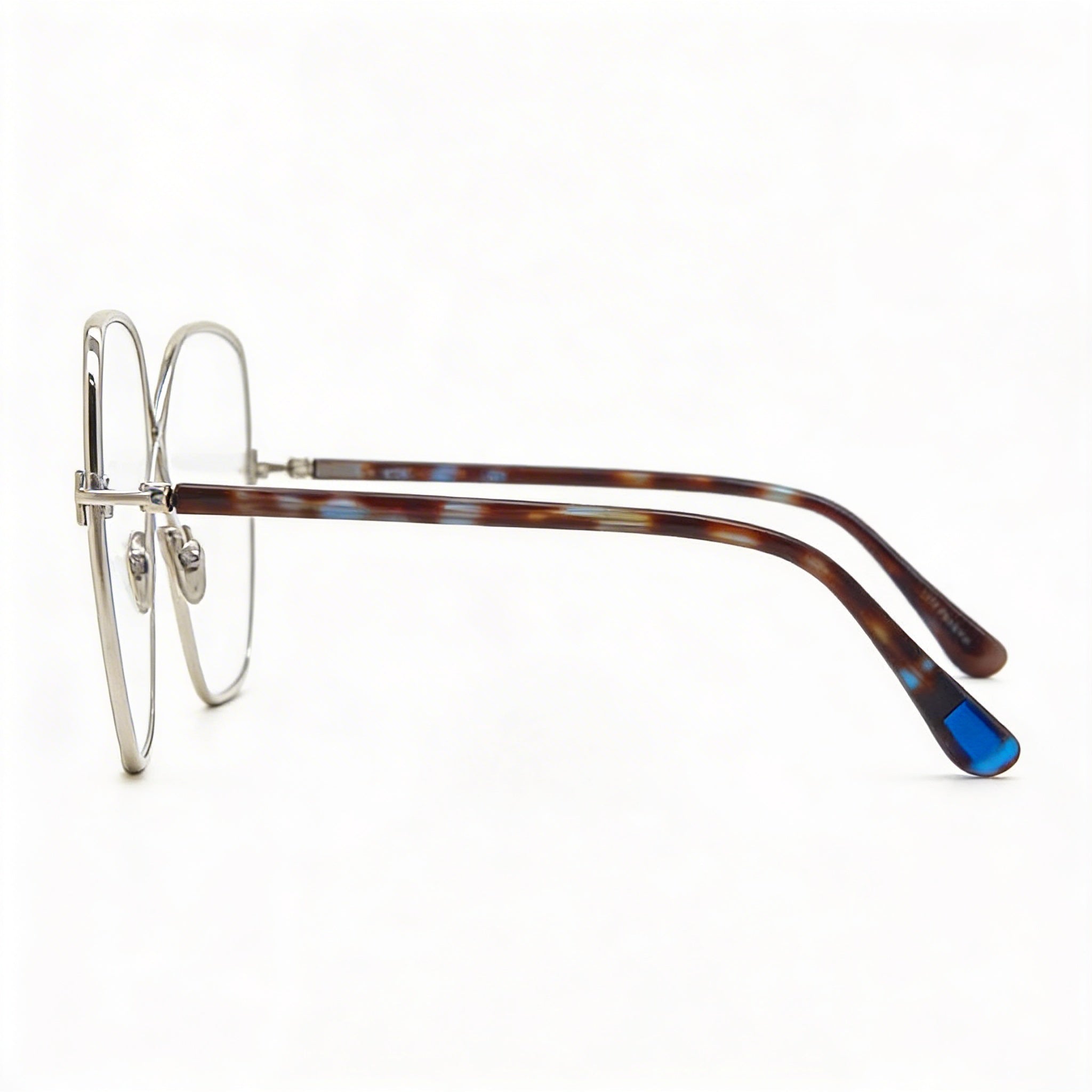 Tom Ford Ft5841-b Women's Shiny Palladium Metal Blue-Light Block Polycarbonate Eyeglasses 59mm, Photo 3