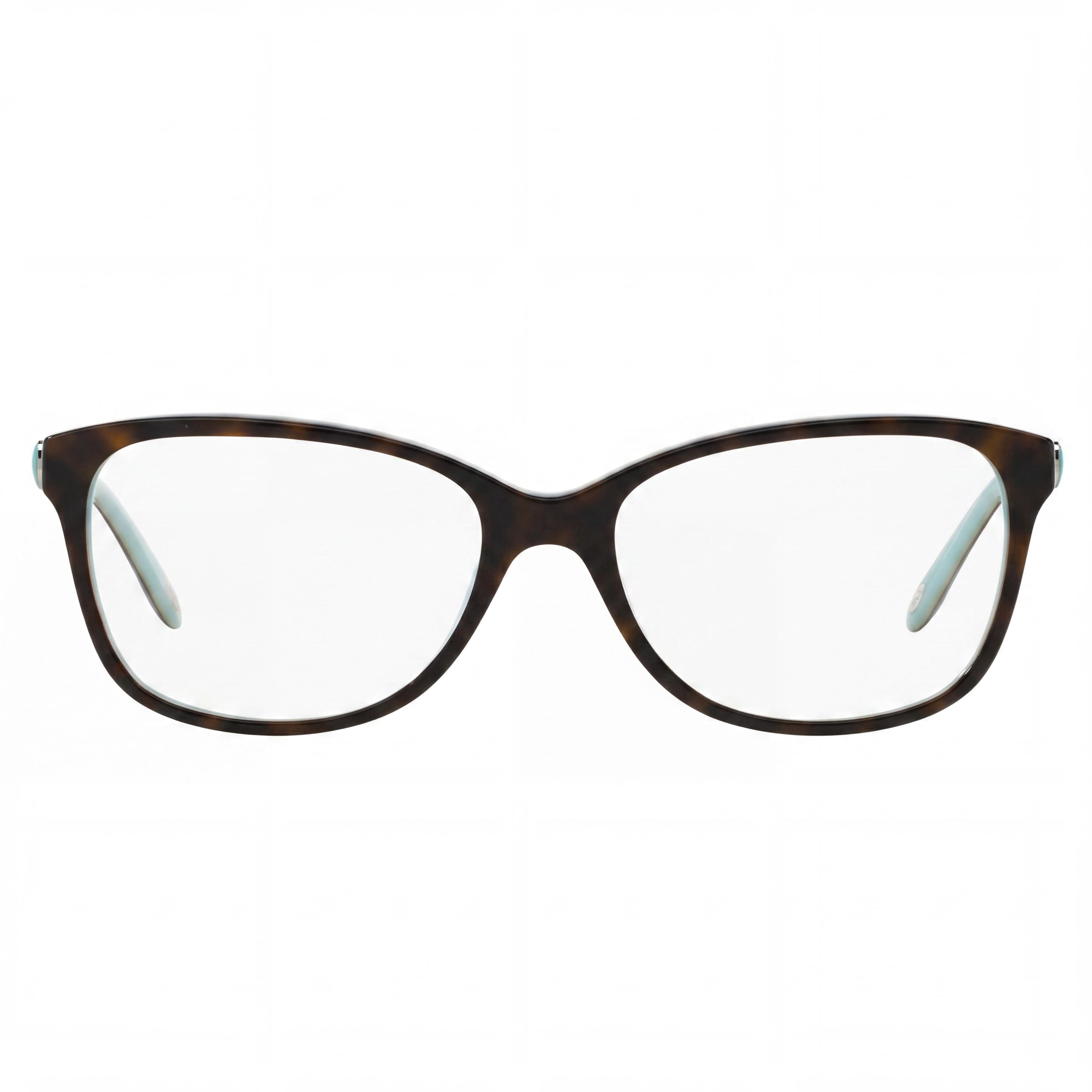 Tiffany & Co. TF 2097 Women's Havana on Tiffany Blue Plastic Full Rim Square Eyeglasses 52-16-135, Photo 2
