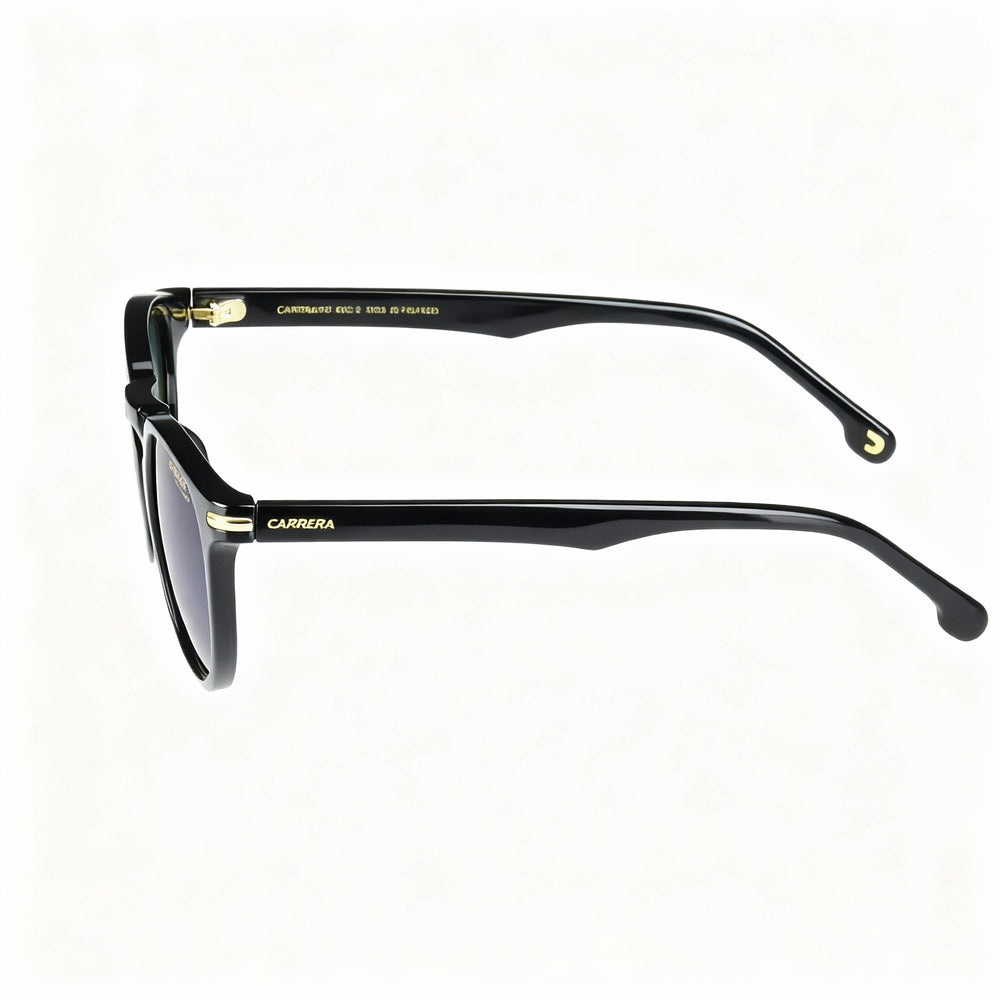 Gafas de sol Carrera Modern unisex de poliamida negra con lentes de policarbonato verde grisáceo no polarizadas con protección UV, 50 mm