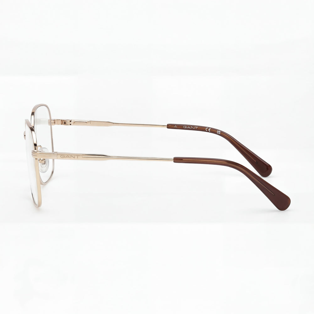 Gafas de sol Marcolin Classic Unisex de metal sin polarizar, montura oro pálido mate, lentes negras 54mm
