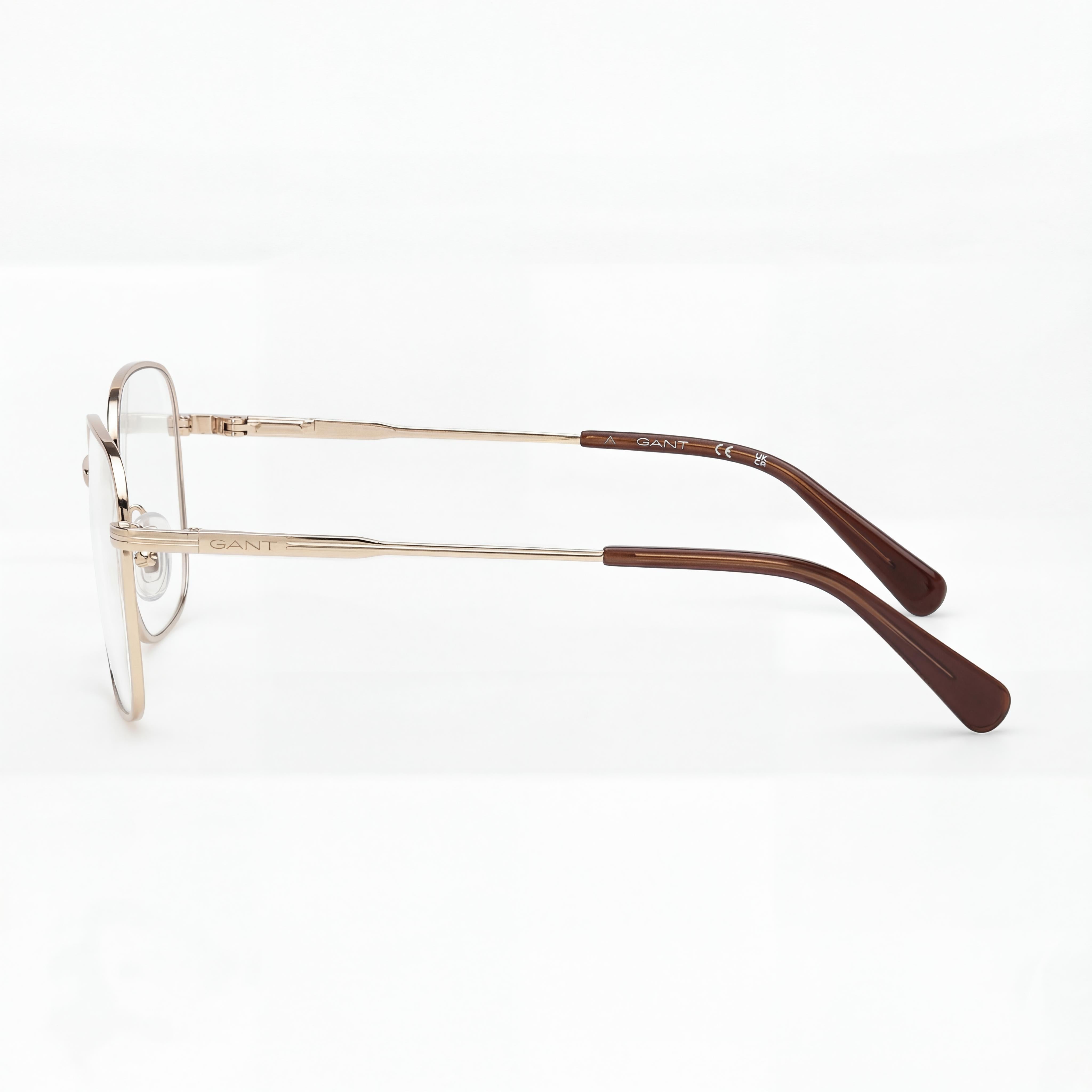 Gafas de sol Marcolin Classic Unisex de metal sin polarizar, montura oro pálido mate, lentes negras 54mm, Photo 2